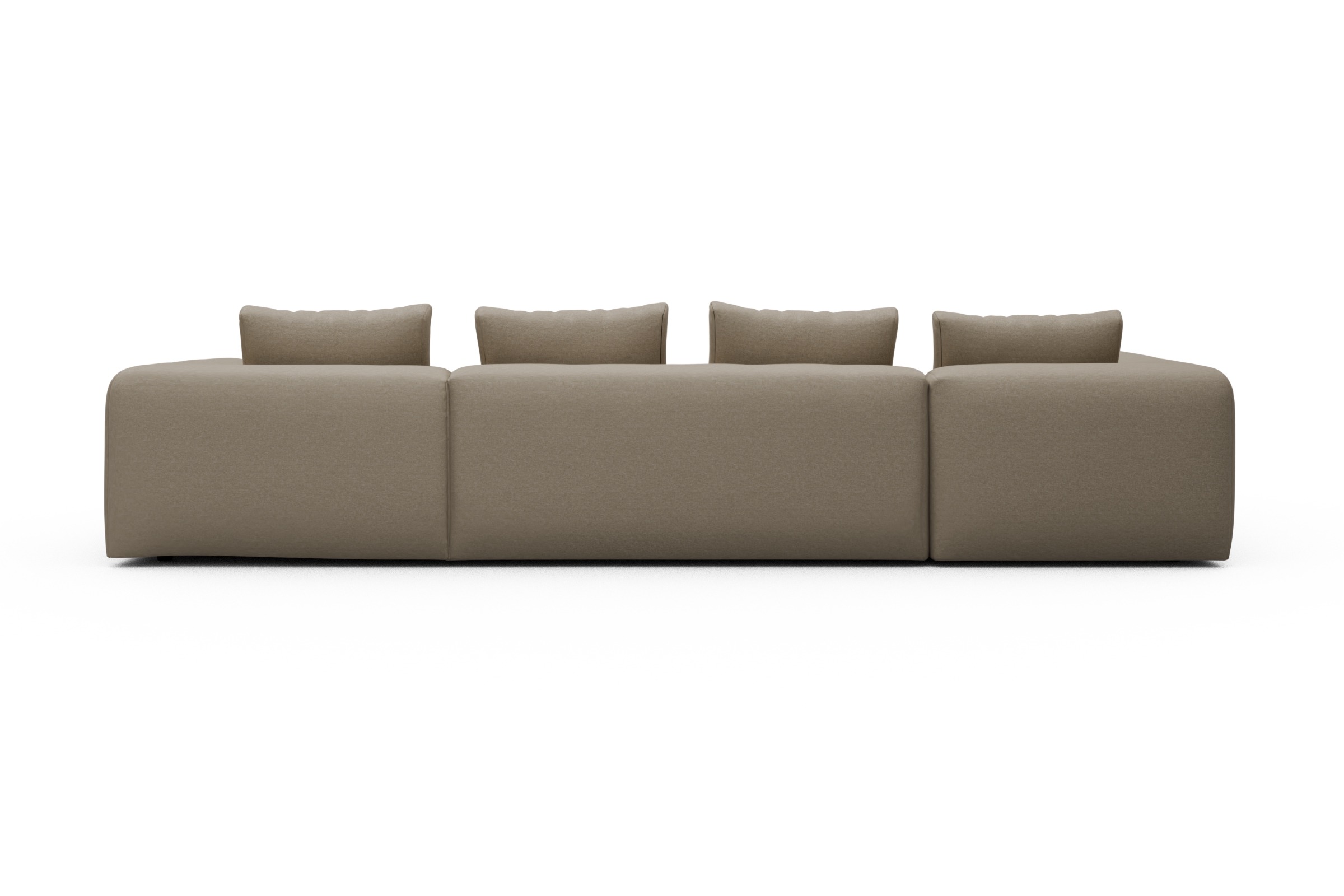 Wohnlandschaft Fred Chaiselongue rechts mit 2-Sitzer und lange Armlehne links Satya-Natural
