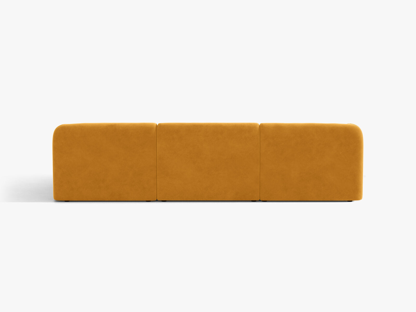 Micadoni Ecksofa Miley 4-Sitzer Samt Venus Gelb Rechts