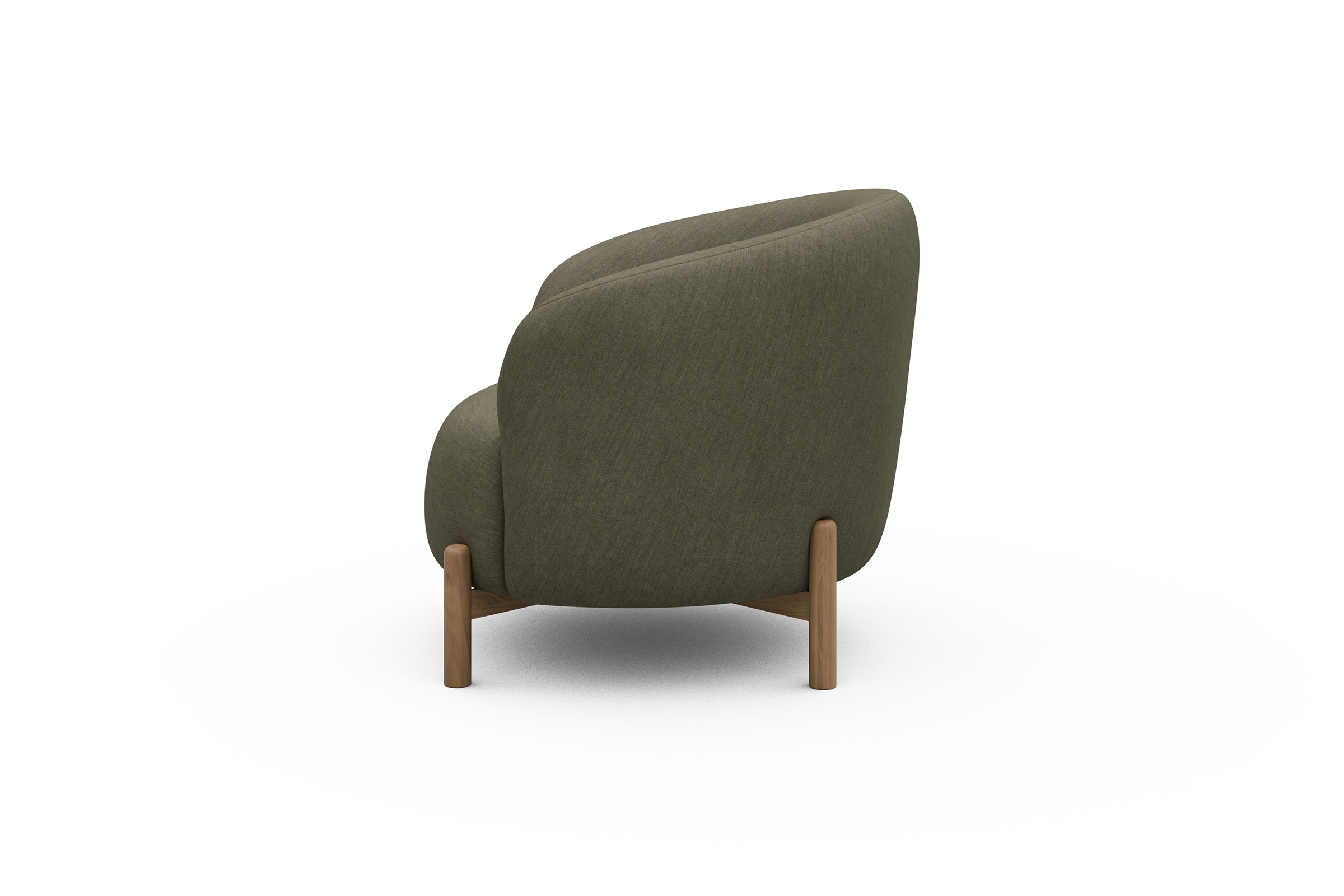 Sessel Ronda Holzbeine Eiche Natur Vivus-Dusty-Olive