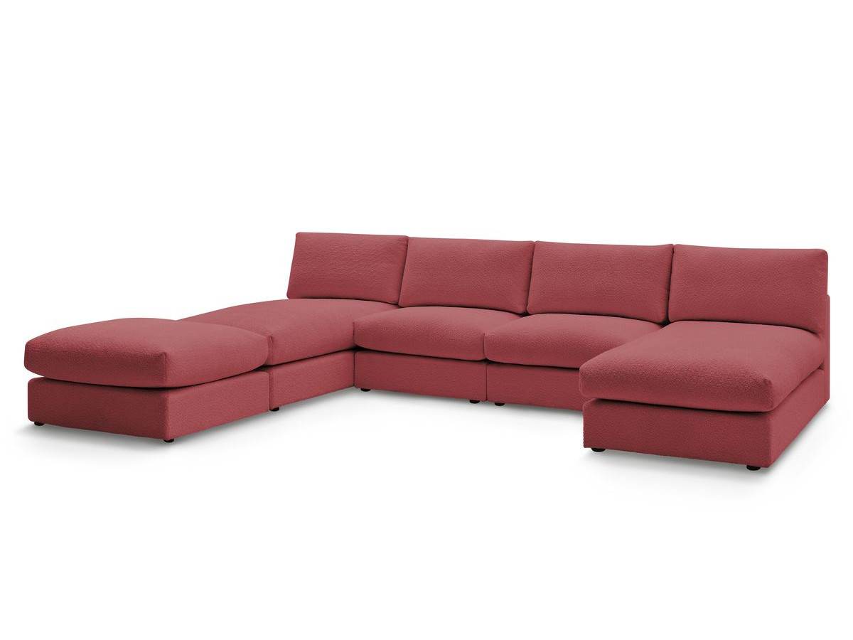 Bobochic Paris Wohnlandschaft Bouclé-Stoff Rot