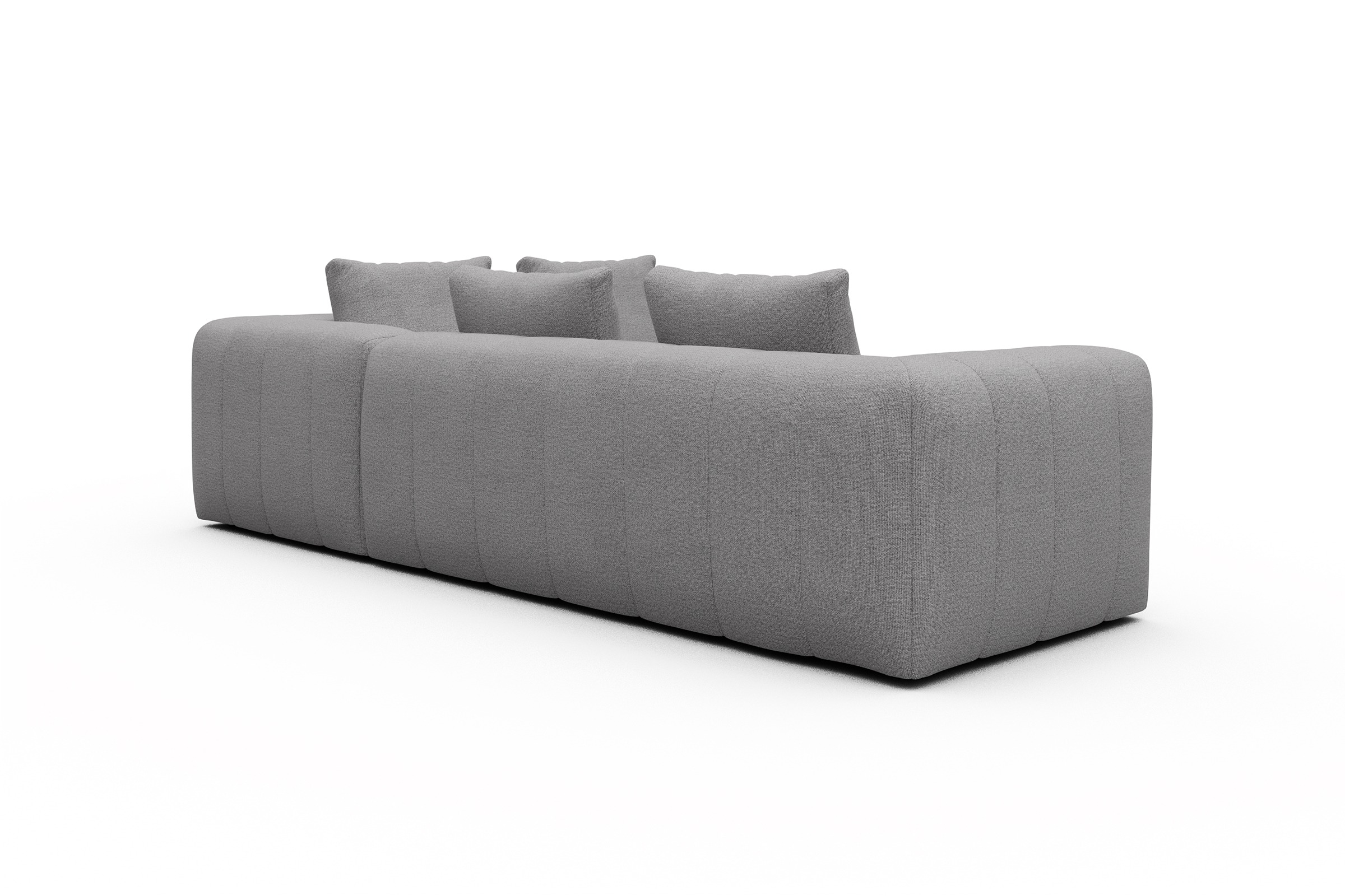 Ecksofa Hugo 2x 2,5-Sitzer Armlehne links Sama-Grey