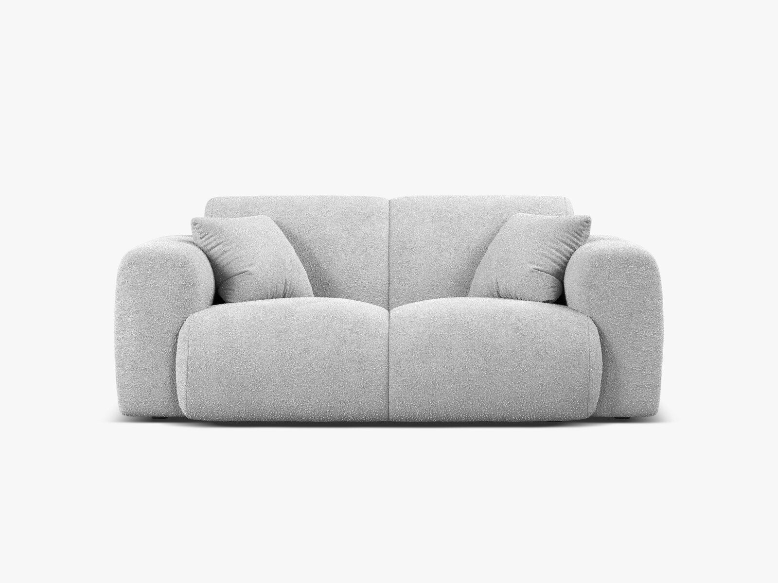 Micadoni Sofa Molino 2-Sitzer Boucle Baloo Hellgrau
