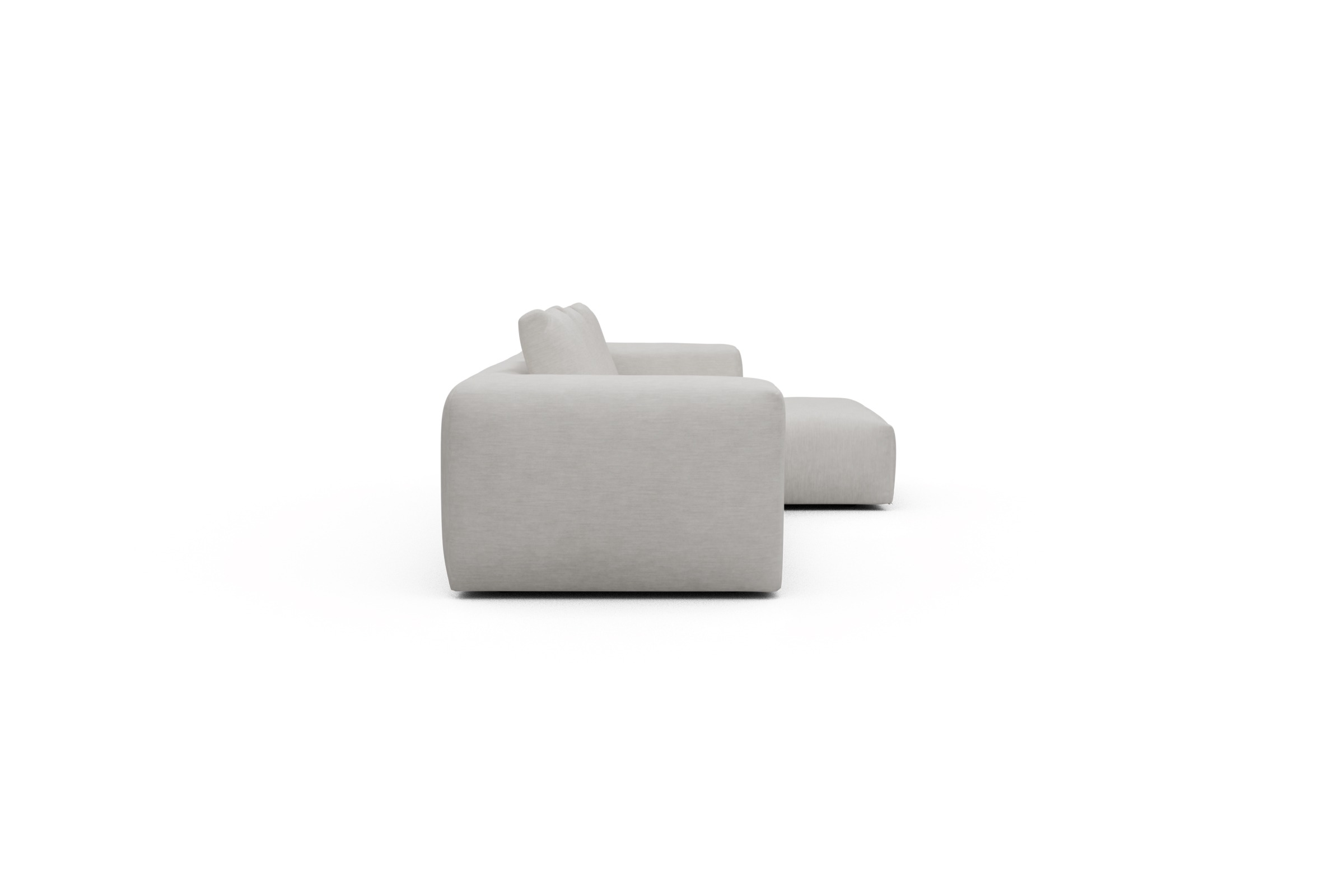 Ecksofa Fred Chaiselongue rechts mit 2,5-Sitzer Vivus-Dusty-Off-White