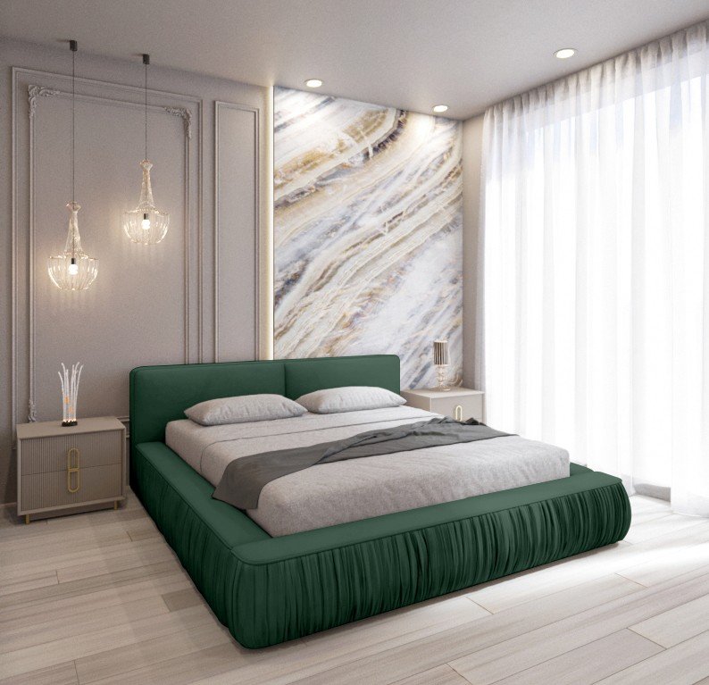 Polsterbett Beyond Samtstoff 160x200 mit Metallrahmen Riviera 38