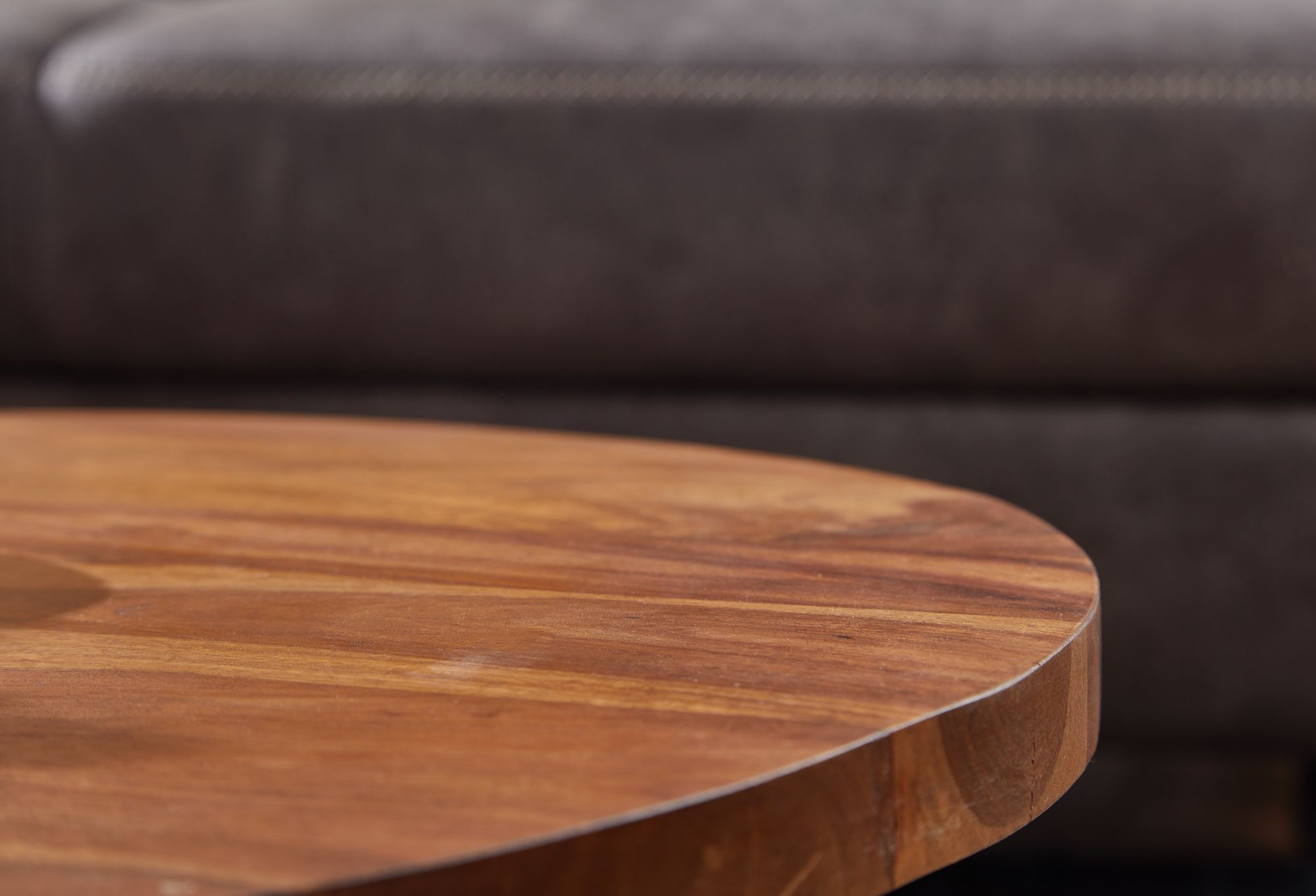 Couchtisch Njardvik Sheesham Massivholz Ø 60 cm