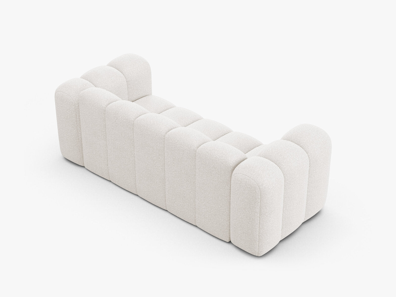 Micadoni Sofa Lupine 2-Sitzer Boucle Baloo Weiß