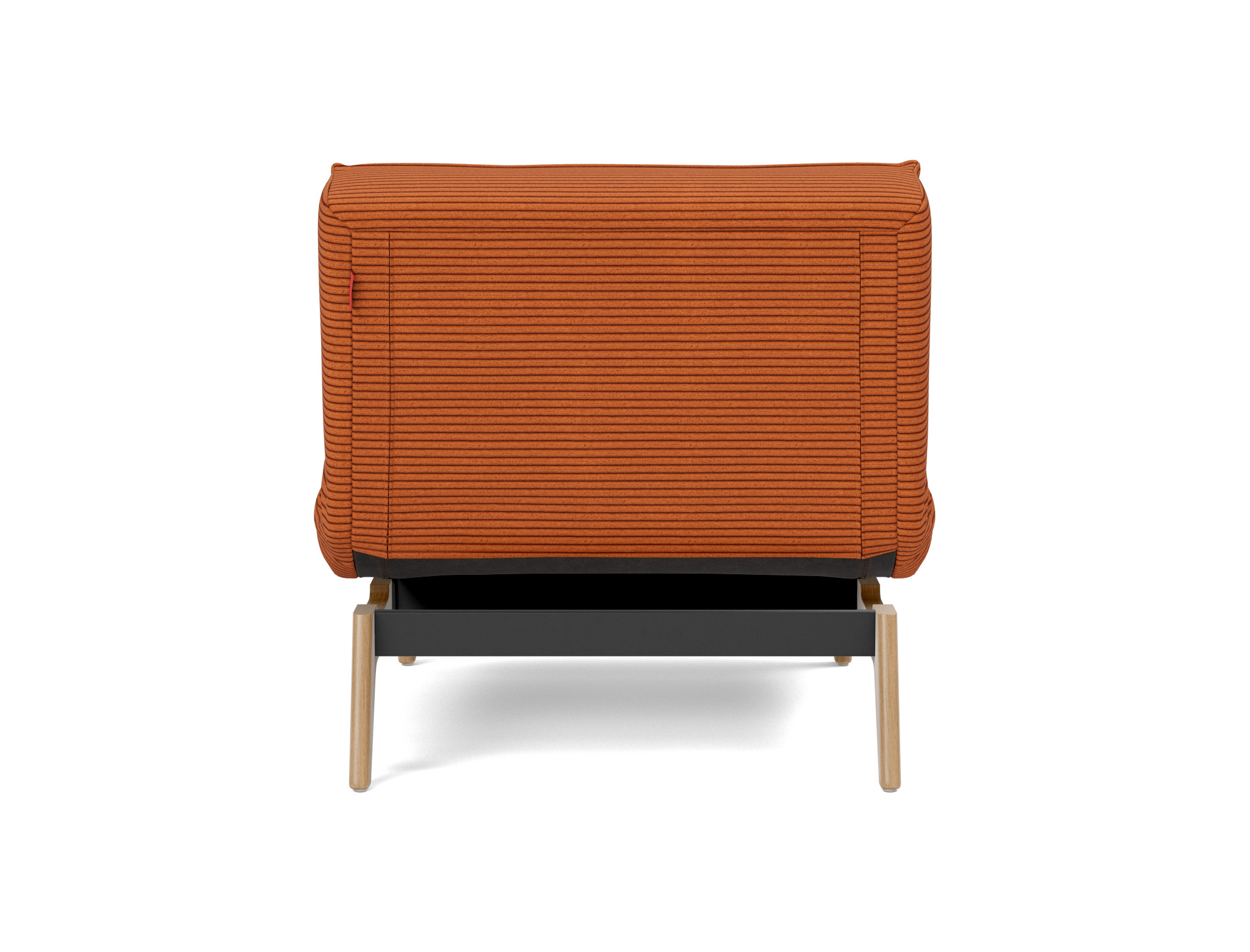 Sessel Splitback Kord Corduroy 595-Burnt-Orange Beine Eiche
