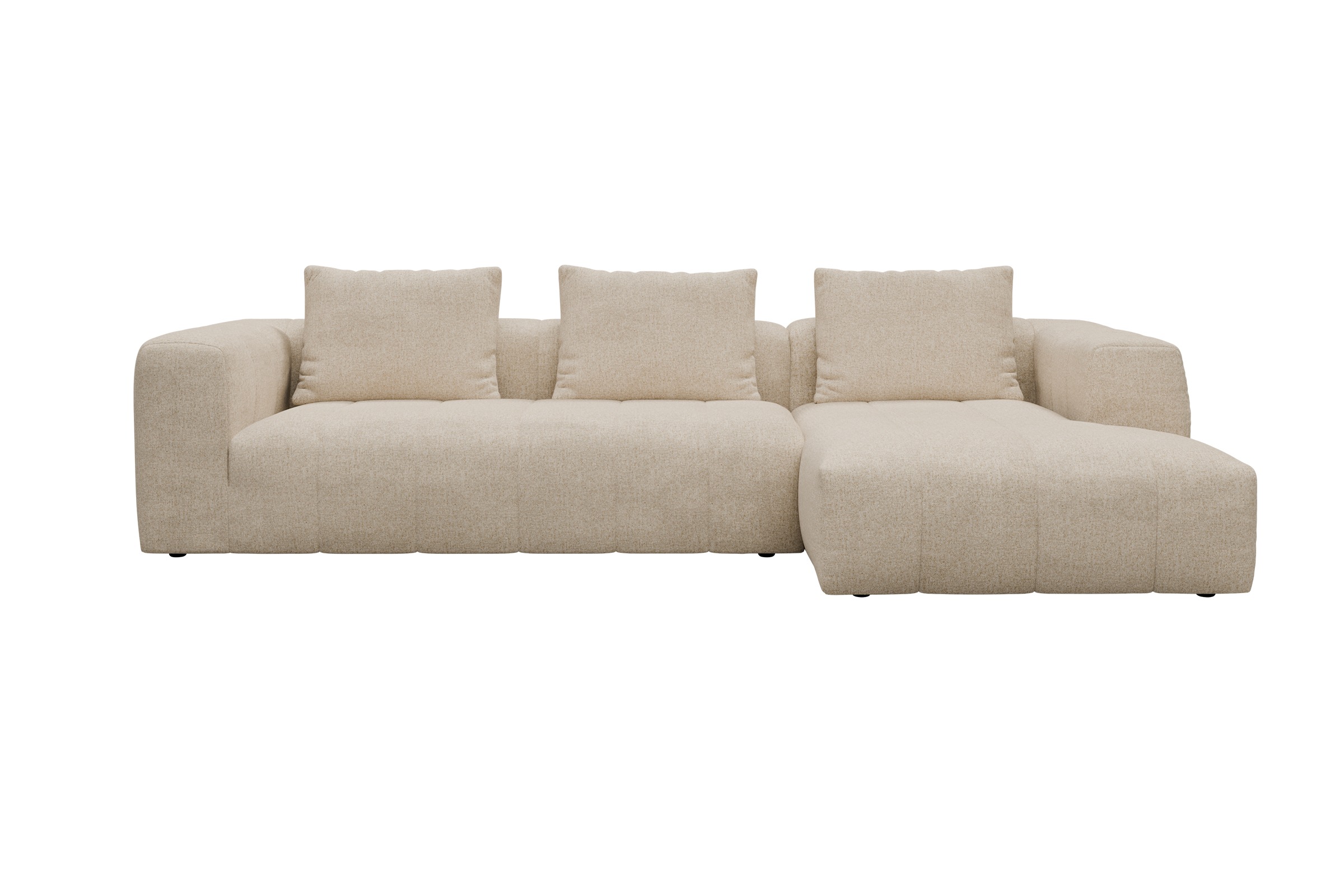 Hugo 2,5-Sitzer Armlehne links mit Chaiselongue Casone-Natural-Beige moebelfaktor