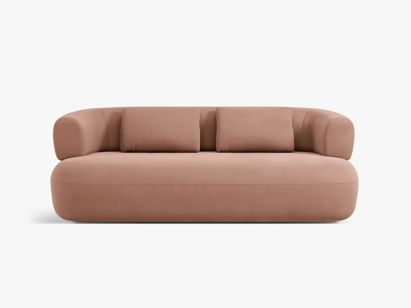 Micadoni Sofa Jenny 2-Sitzer Samt Salvador Rosa