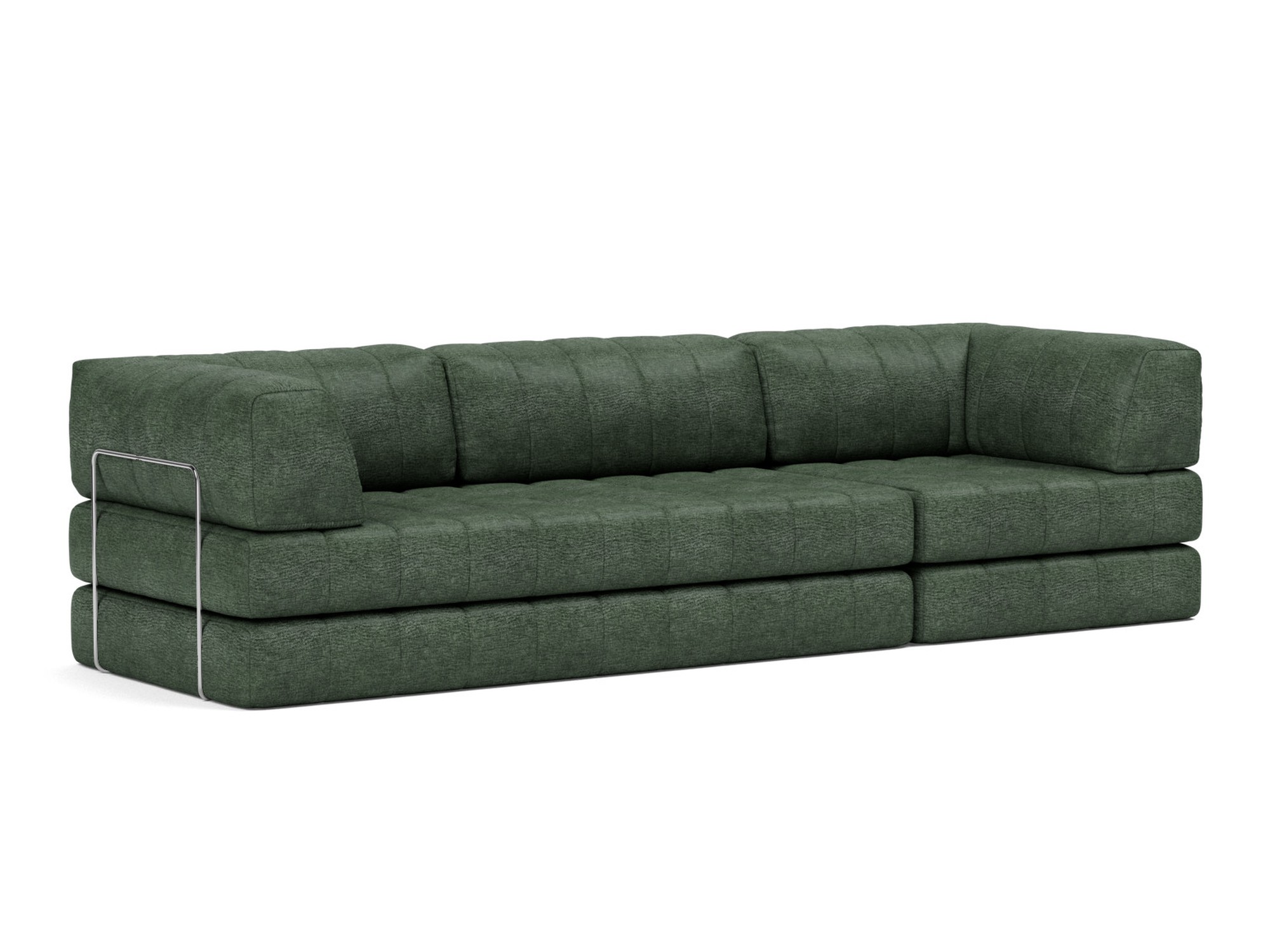 Schlafsofa CozyPad Grand mit Armlehnen Flachgewebe Avella 281-Pine-Green