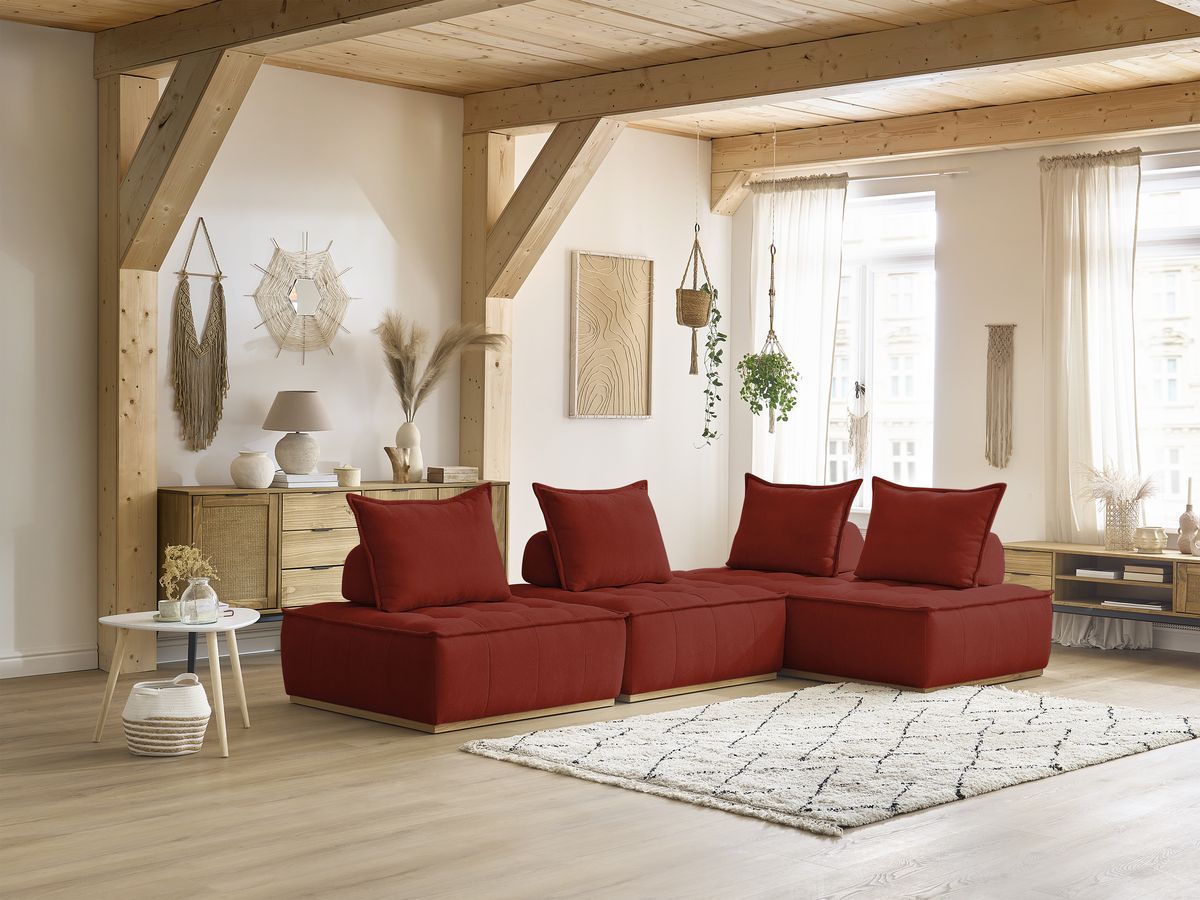 Bobochic Elisa Ecksofa Strukturstoff Orange