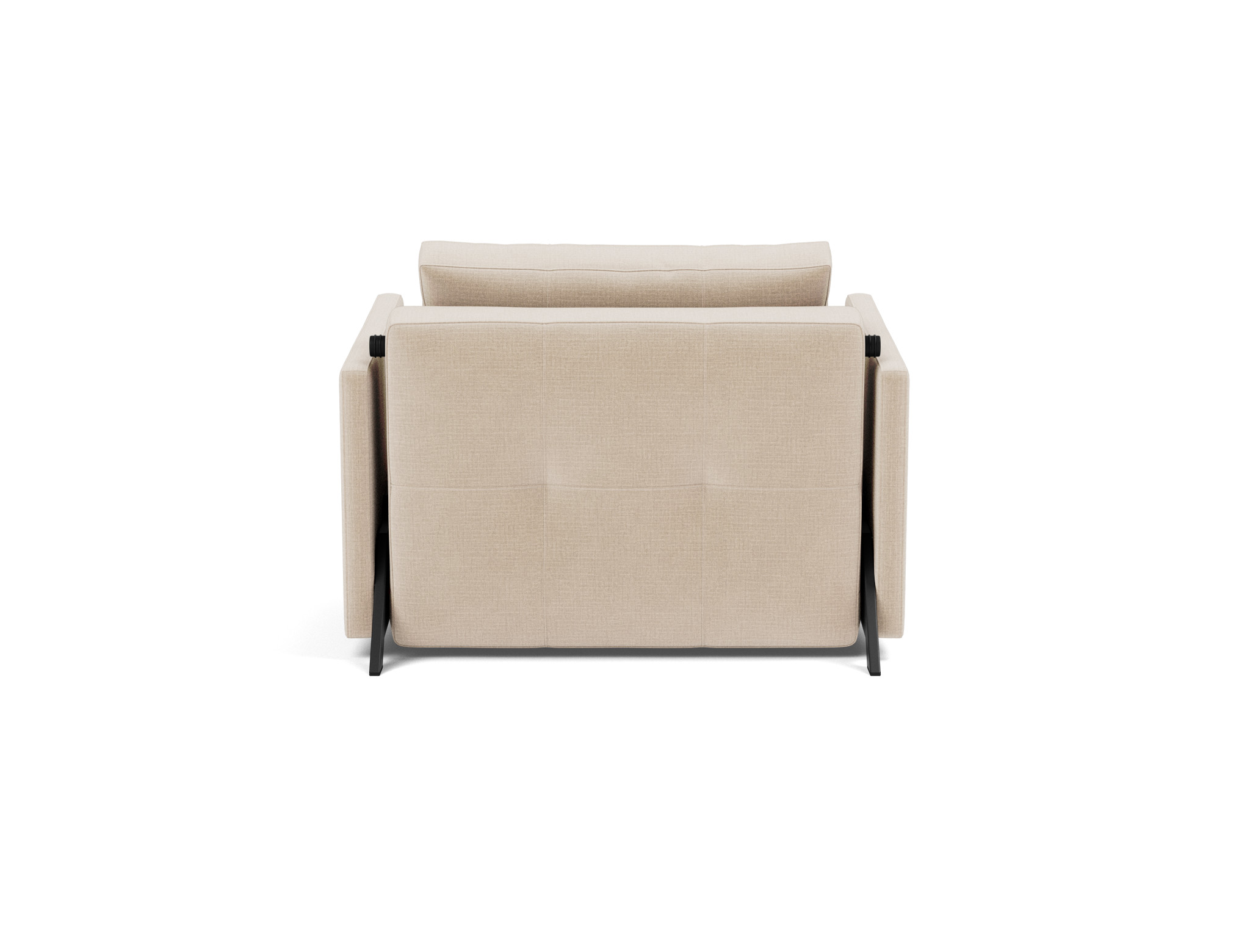Schlafsessel Cubed 90 mit Armlehnen Chenille Esina 410-Almond-Beige