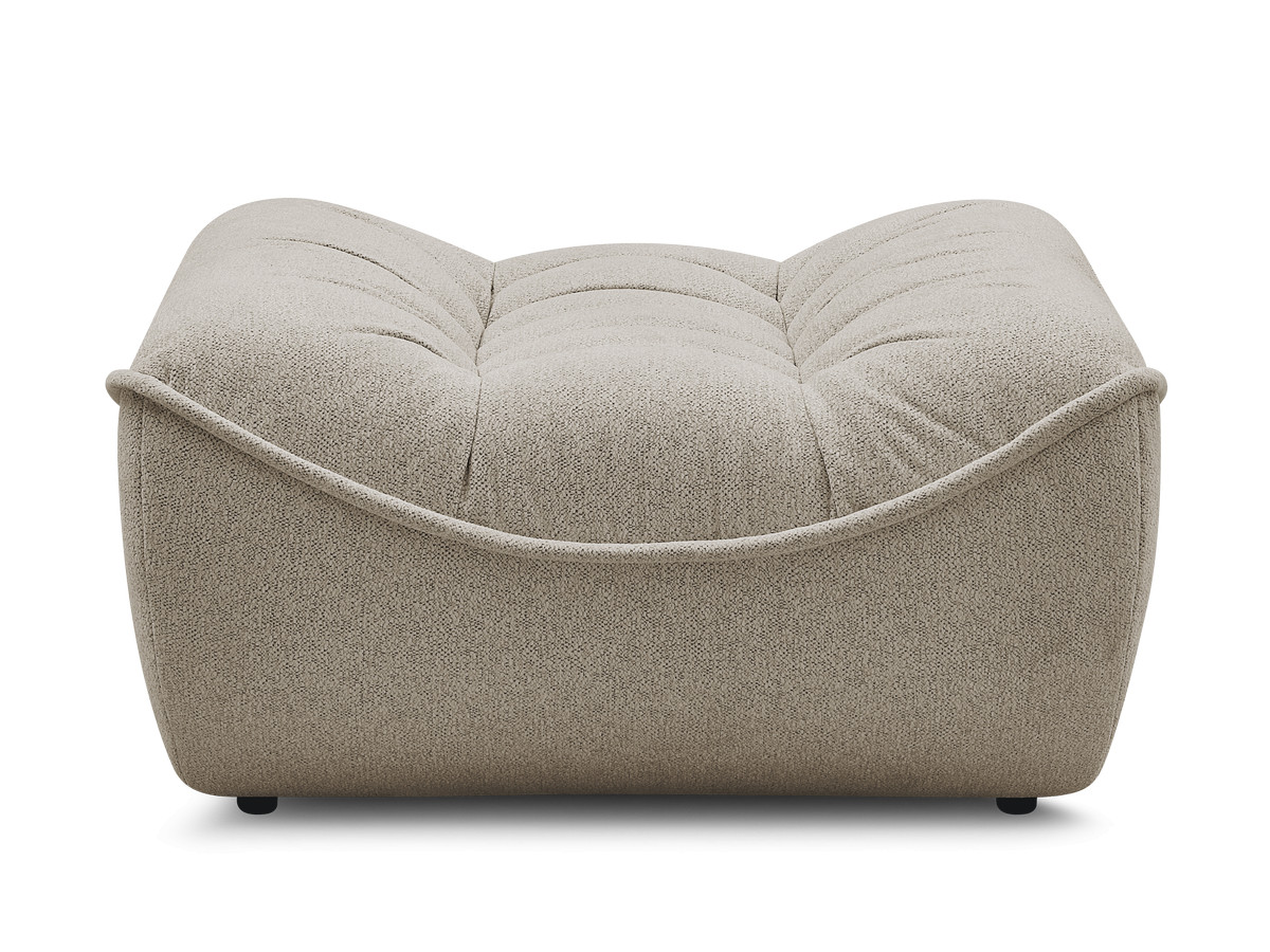 Bobochic Serena Pouf Melange-Stoff Taupe