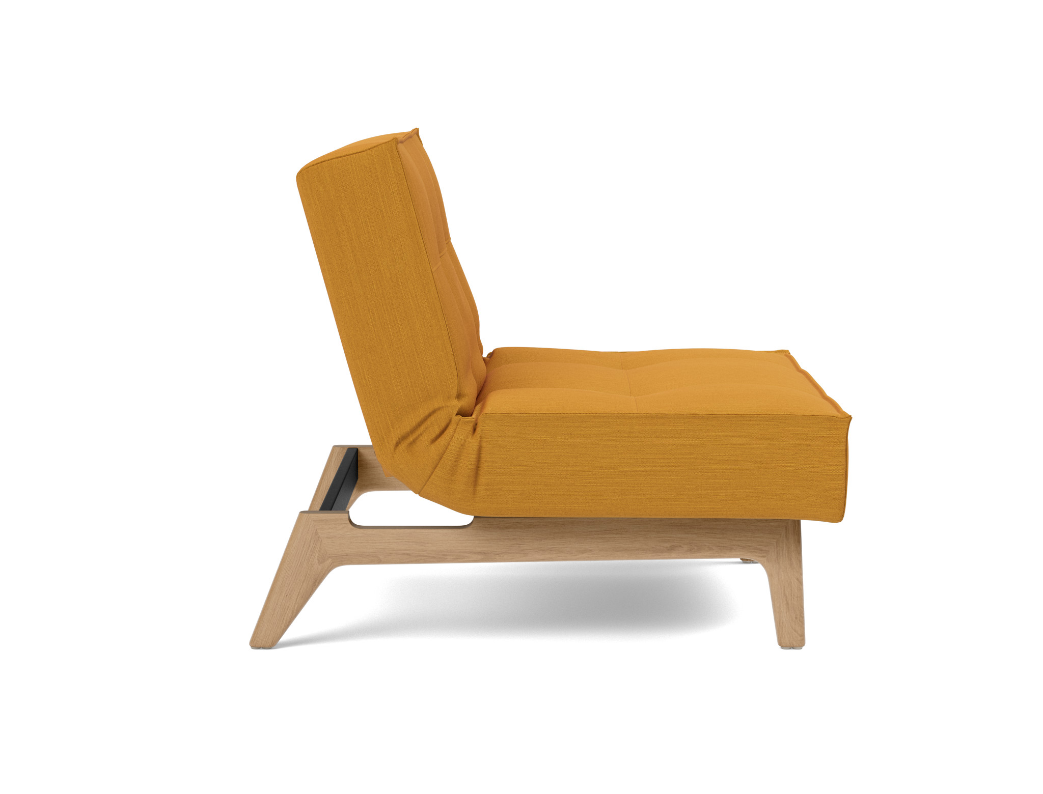 Sessel Splitback Flachgewebe Elegance 507-Burned-Curry Beine Eiche