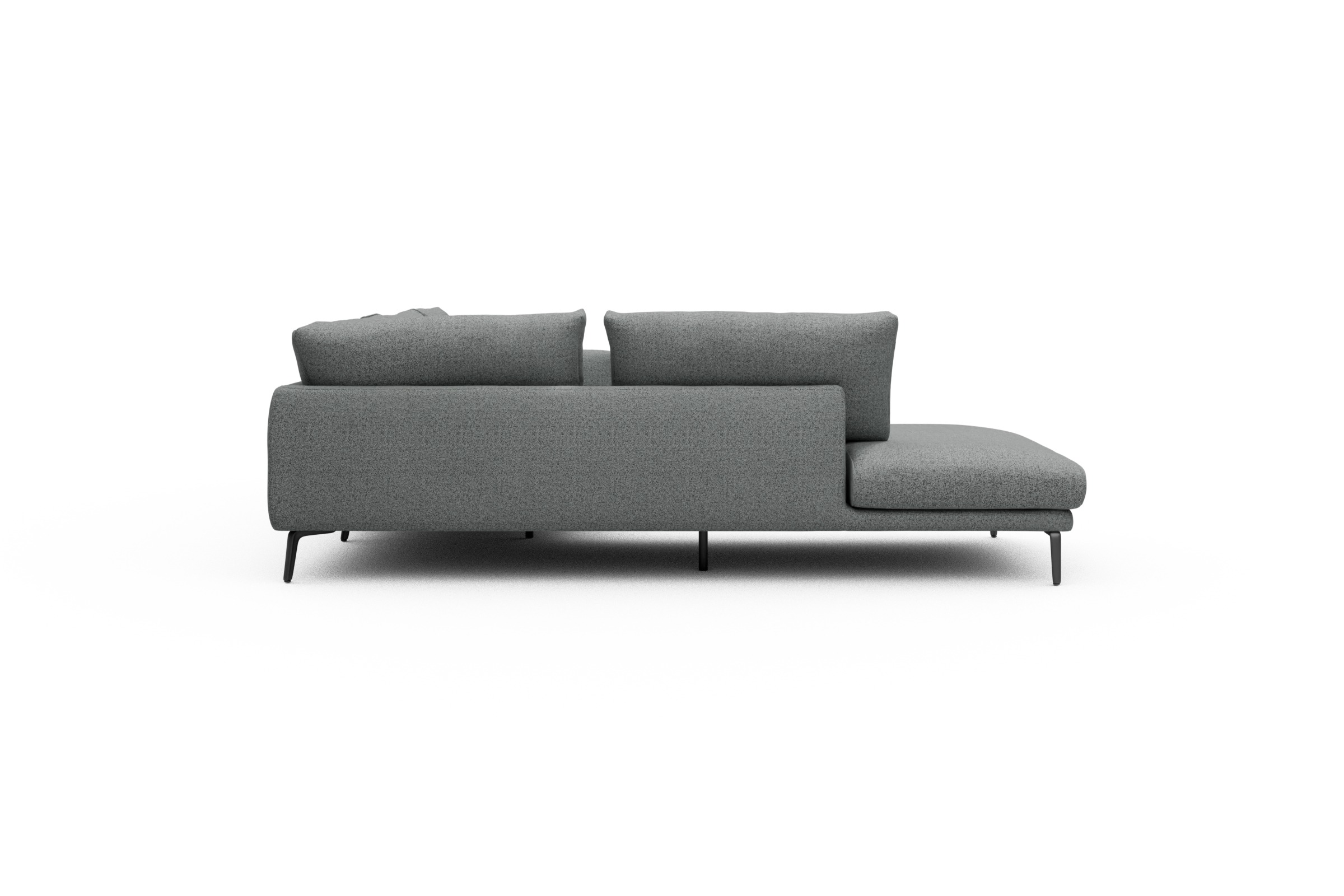 Ecksofa Karl Relax-Ecke links mit 2,5-Sitzer Aivi-Gravet-Grey