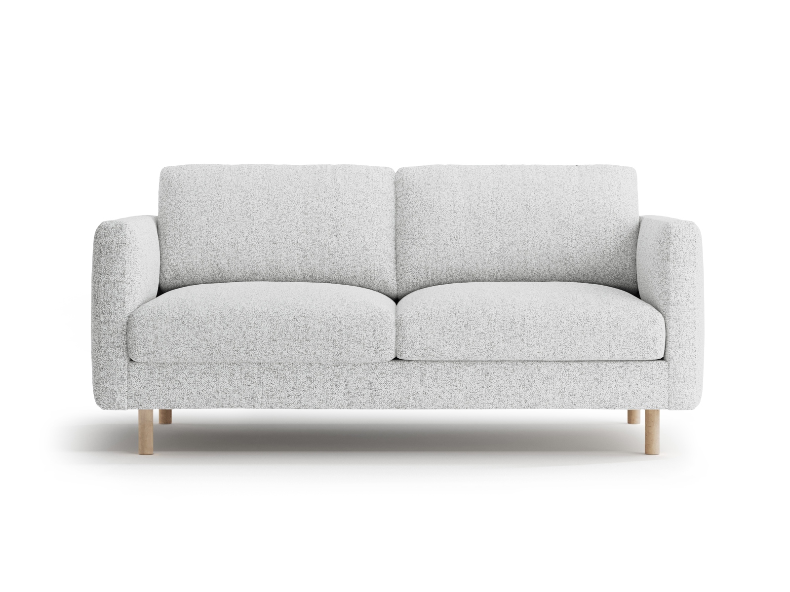 Micadoni Sofa Eden 2-Sitzer Strukturierter Stoff Hellgrau Melange