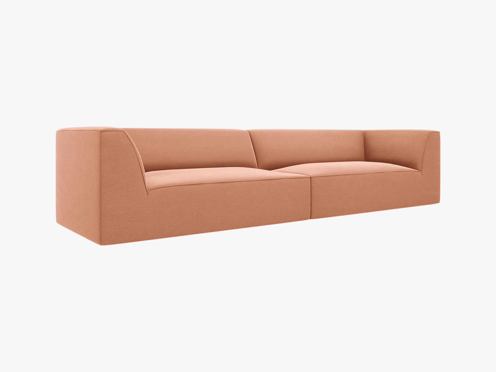 Micadoni Sofa Ruby 4-Sitzer Samt Salvador Rosa