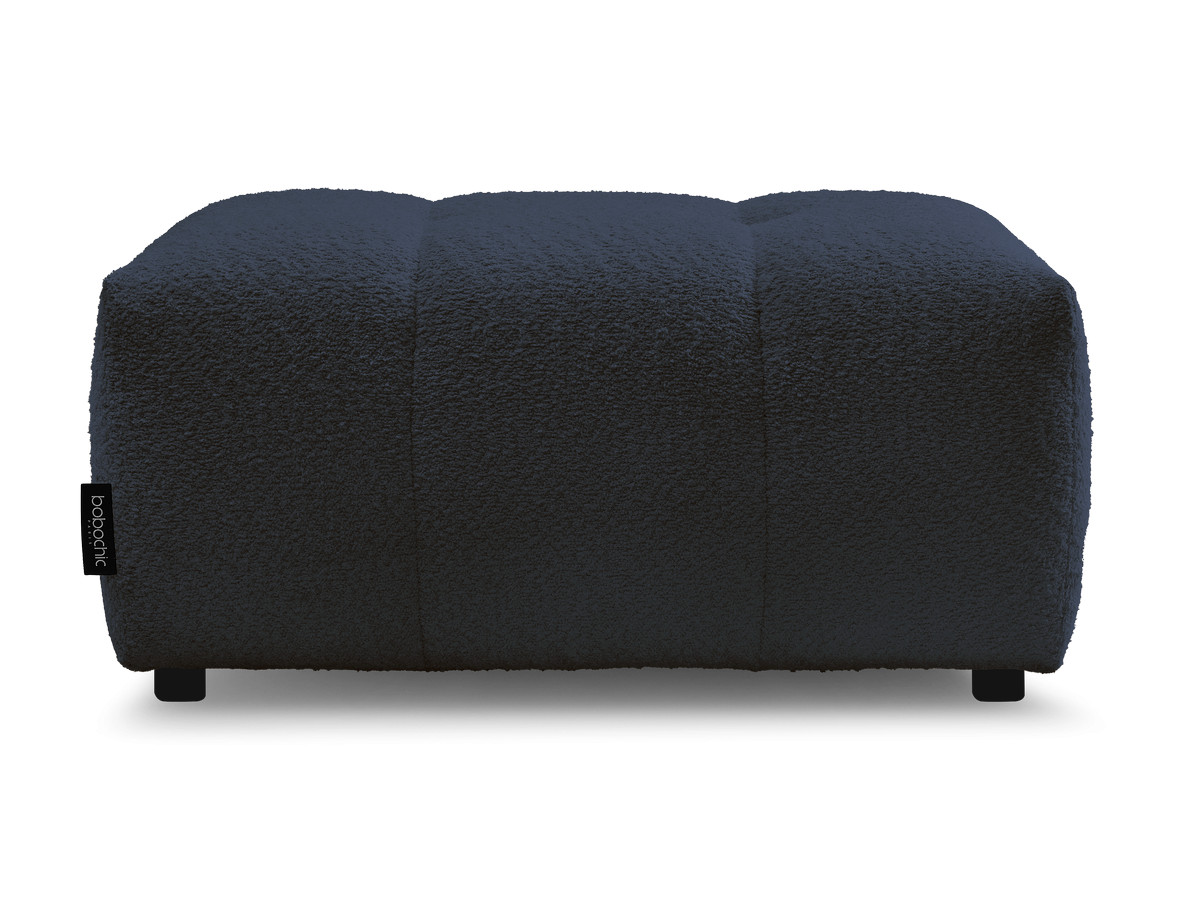 Bobochic Roxelane Pouf Bouclé-Stoff Dunkelblau