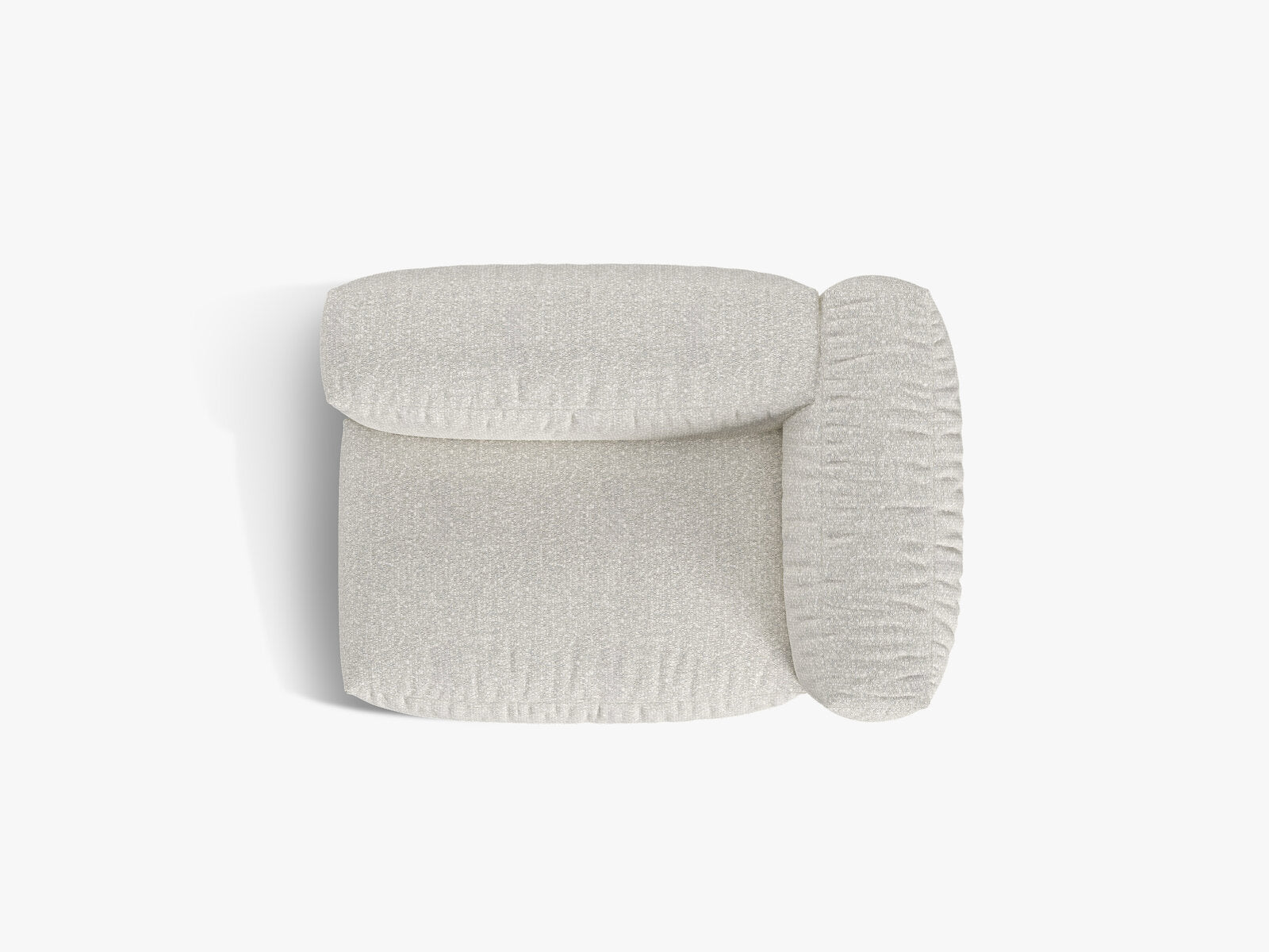 Micadoni Eckmodul Martina 1-Sitzer Rechts Boucle Monet Grau Beige Melange