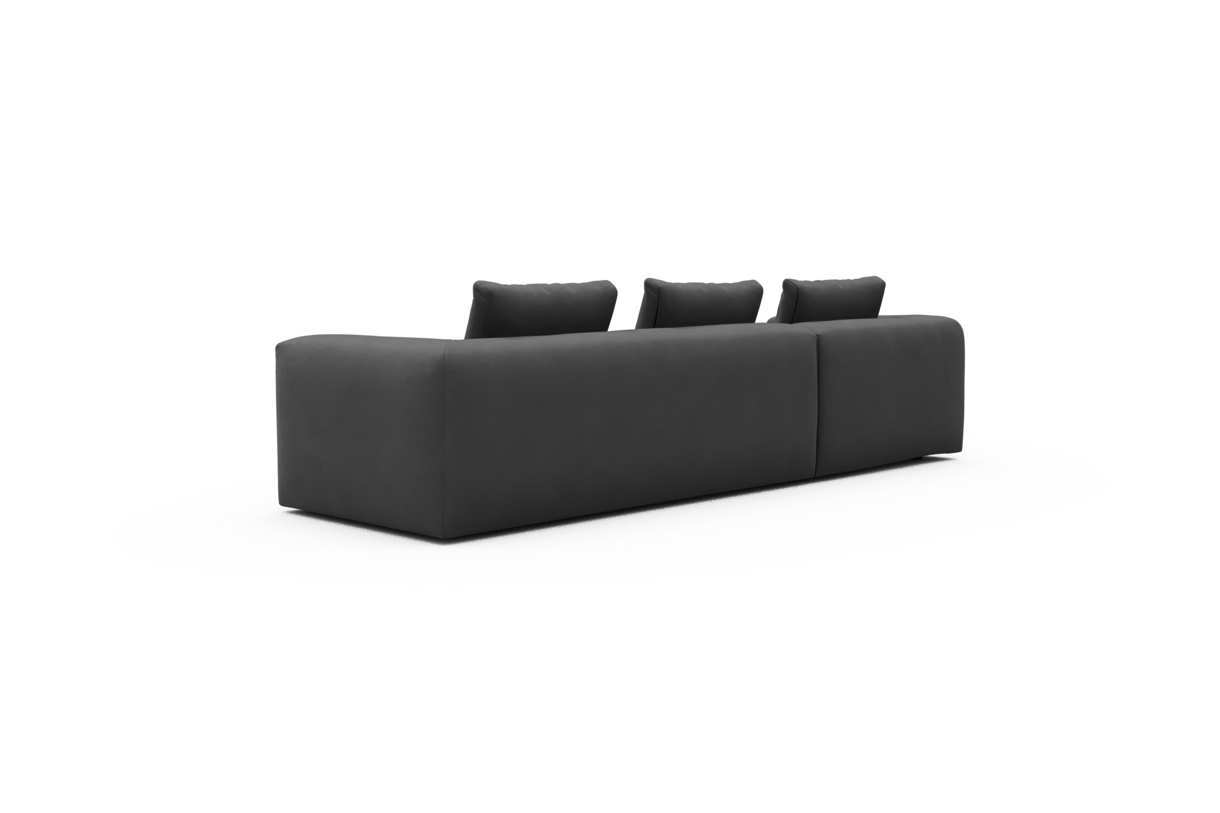 Ecksofa Fred Chaiselongue links mit 2,5-Sitzer Satya-Zinc