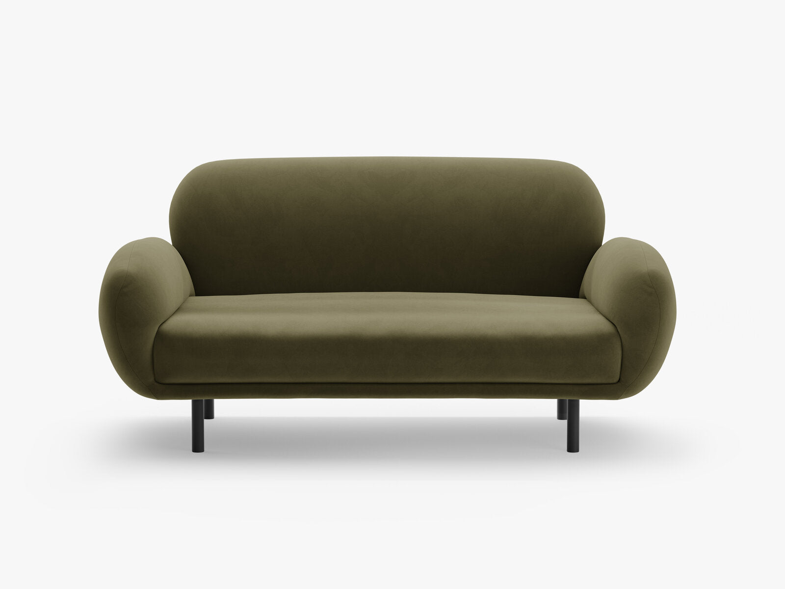 Micadoni Sofa Poppy 2-Sitzer Samt Casino Hellgrün