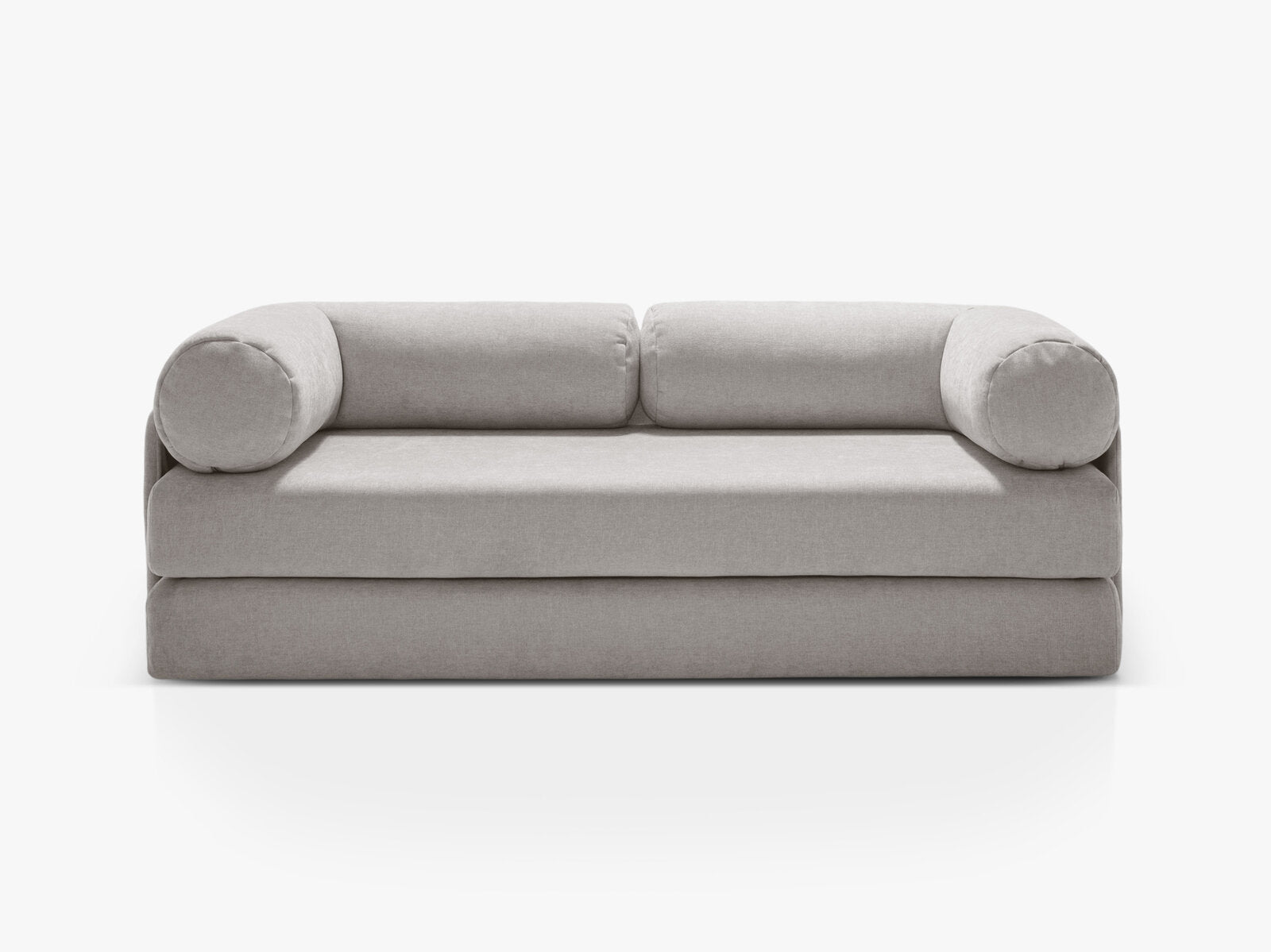 Micadoni Sofa Dreamy 3-Sitzer mit Schlaffunktion Strukturierter Stoff Liberty Hellgrau