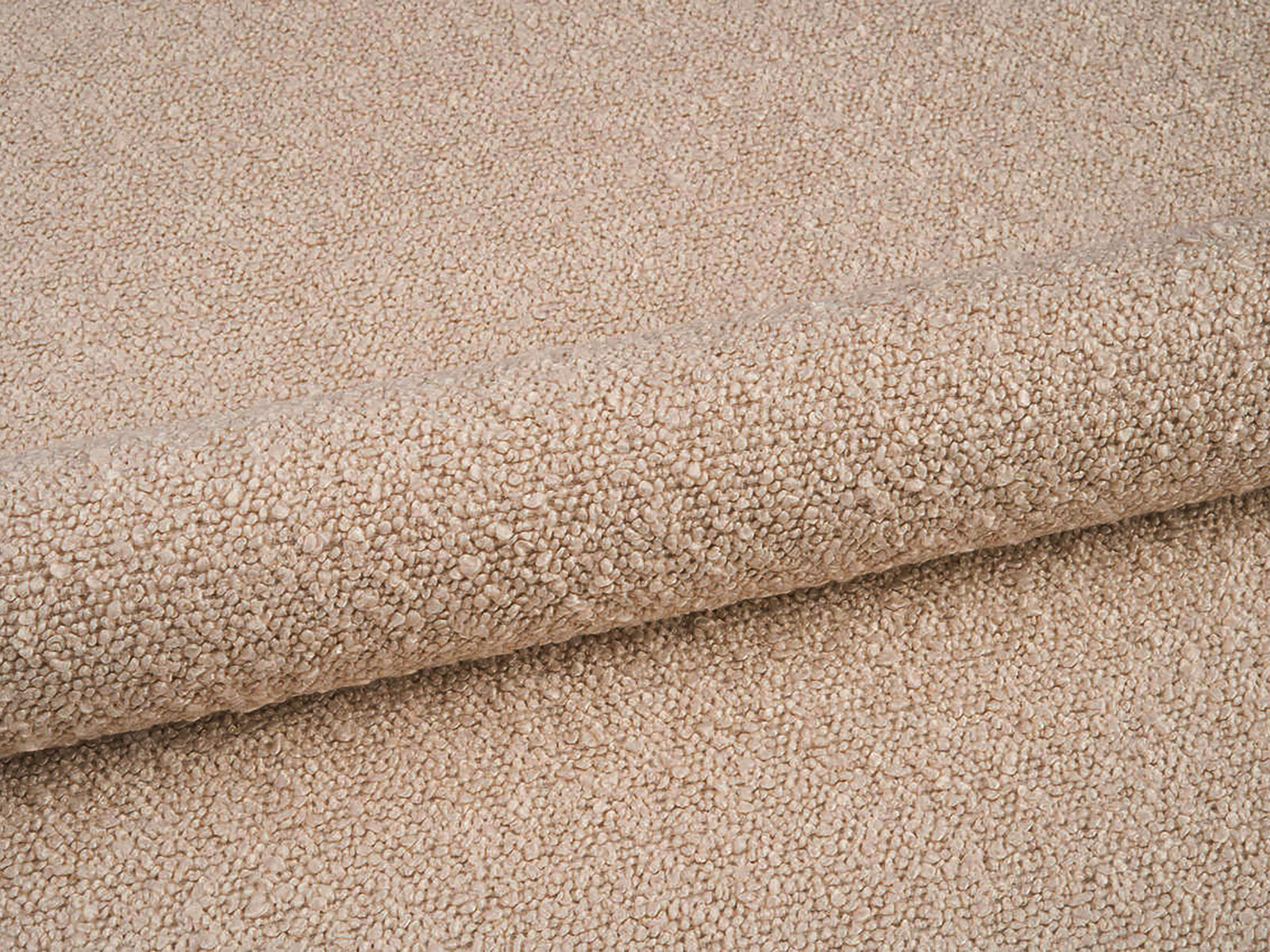 Micadoni Stauraumbett mit Kopfteil Ovalo Boucle Baloo Beige 160x200