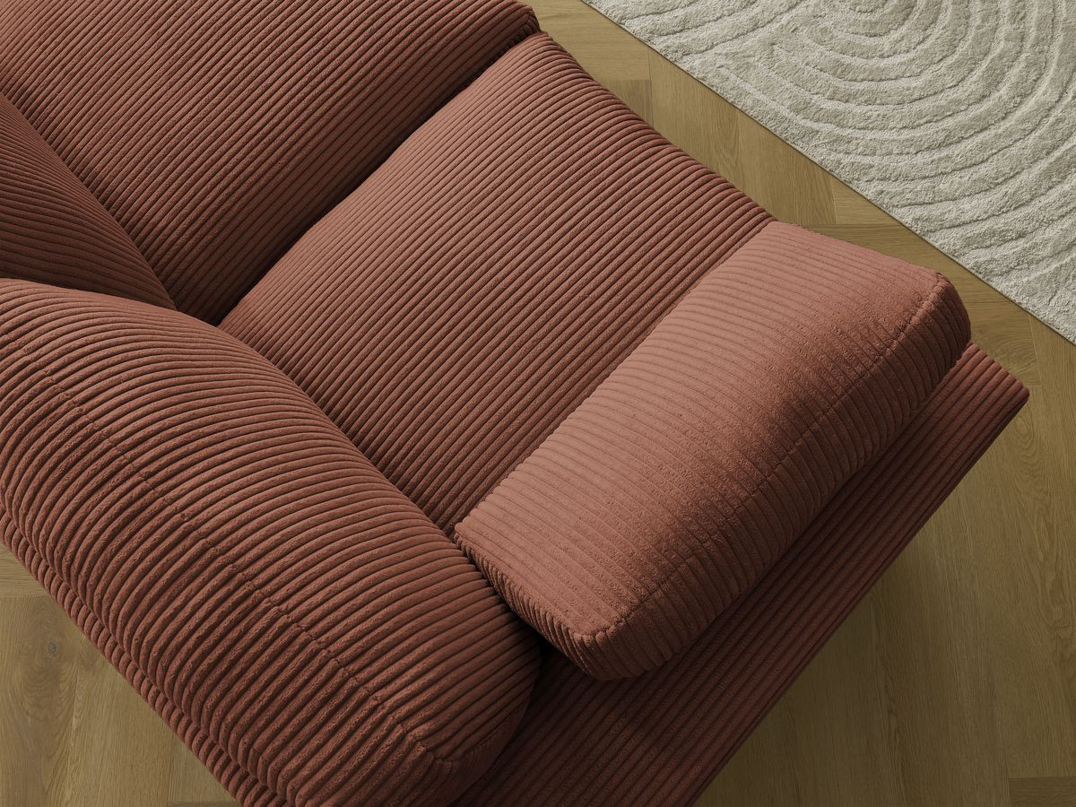 Bobochic Belair Ecksofa 280 × 139 cm Cordsamt Orange