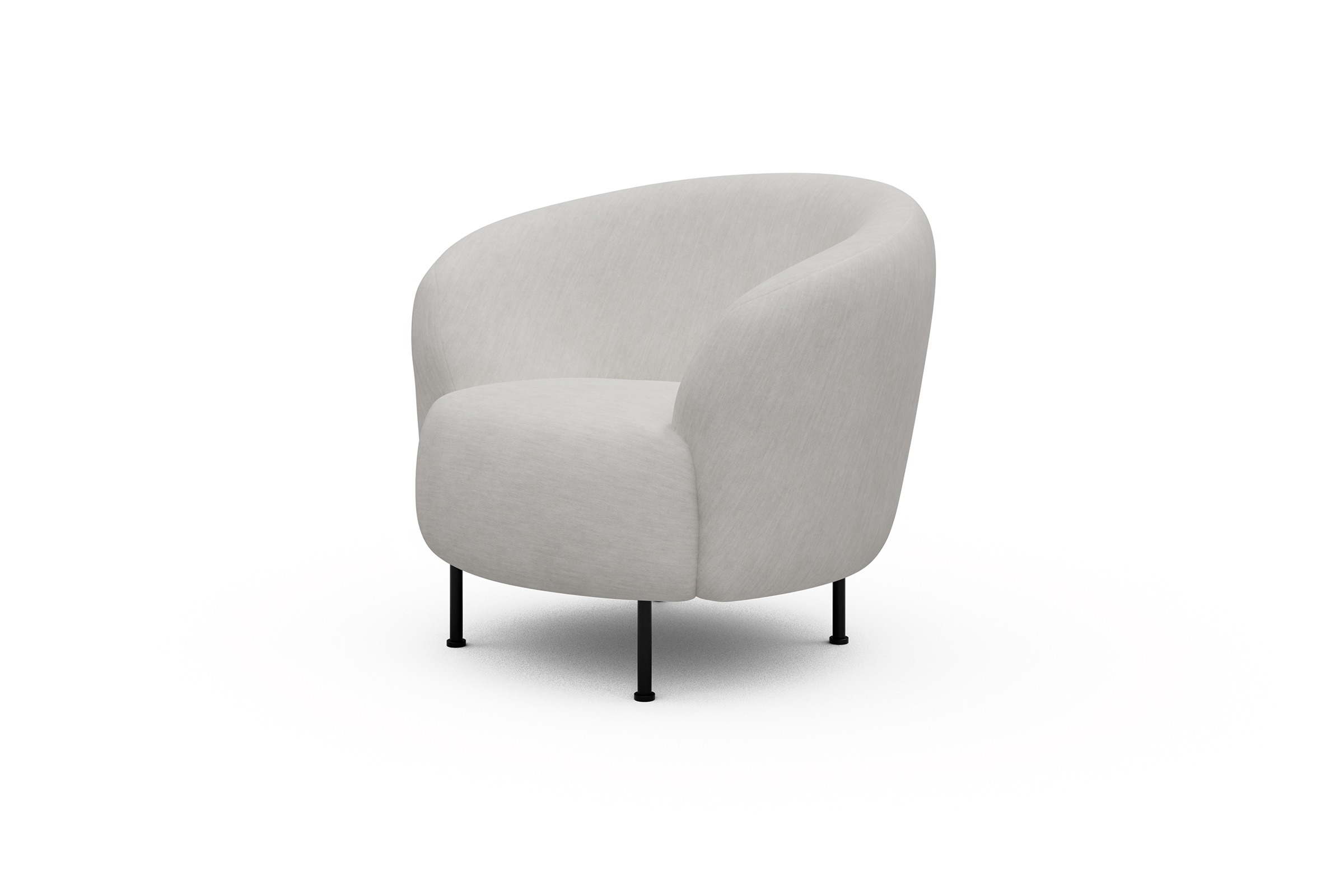 Sessel Ronda Metallbeine Schwarz Vivus-Dusty-Off-White