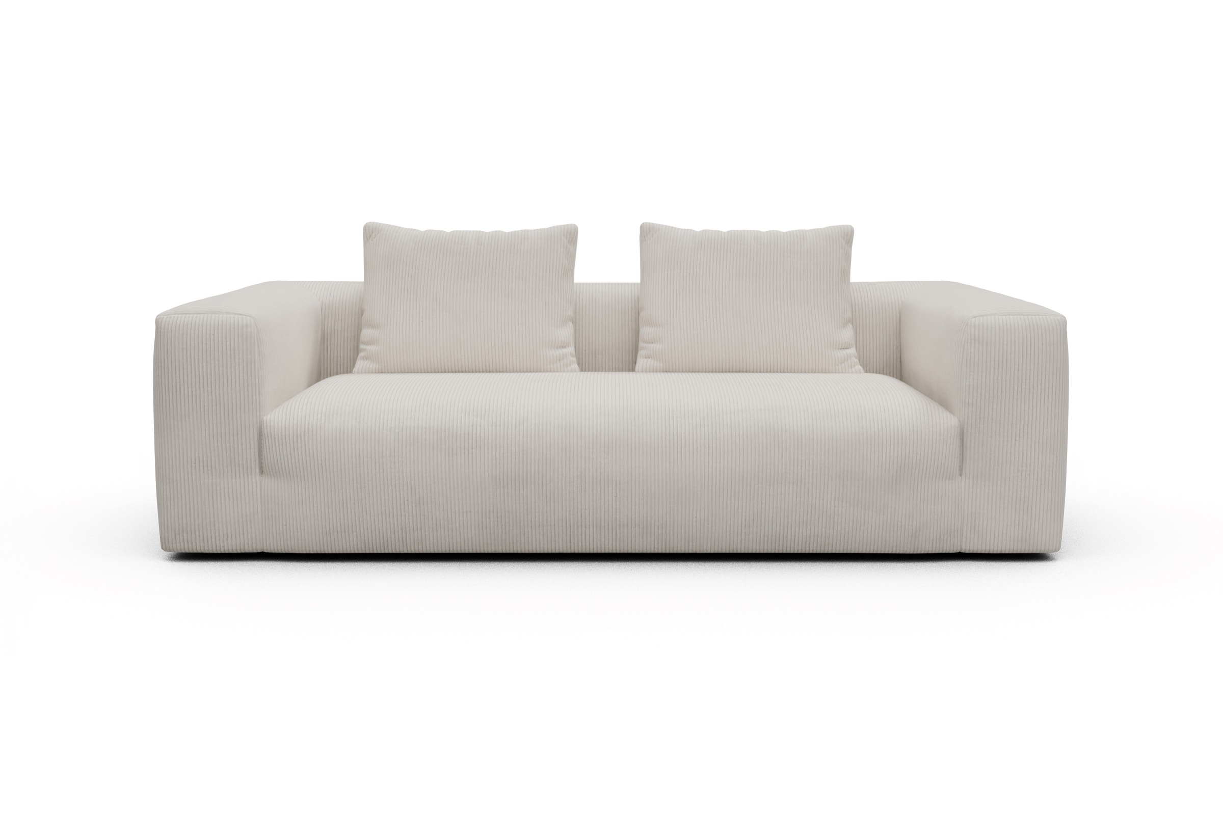 Skandi Home Sofa Fred 3-Sitzer Corduroy-Ivory moebelfaktor