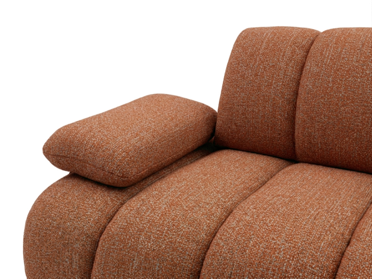 Bobochic Rivoli Sofa 4-Sitzer Melange-Stoff Orange