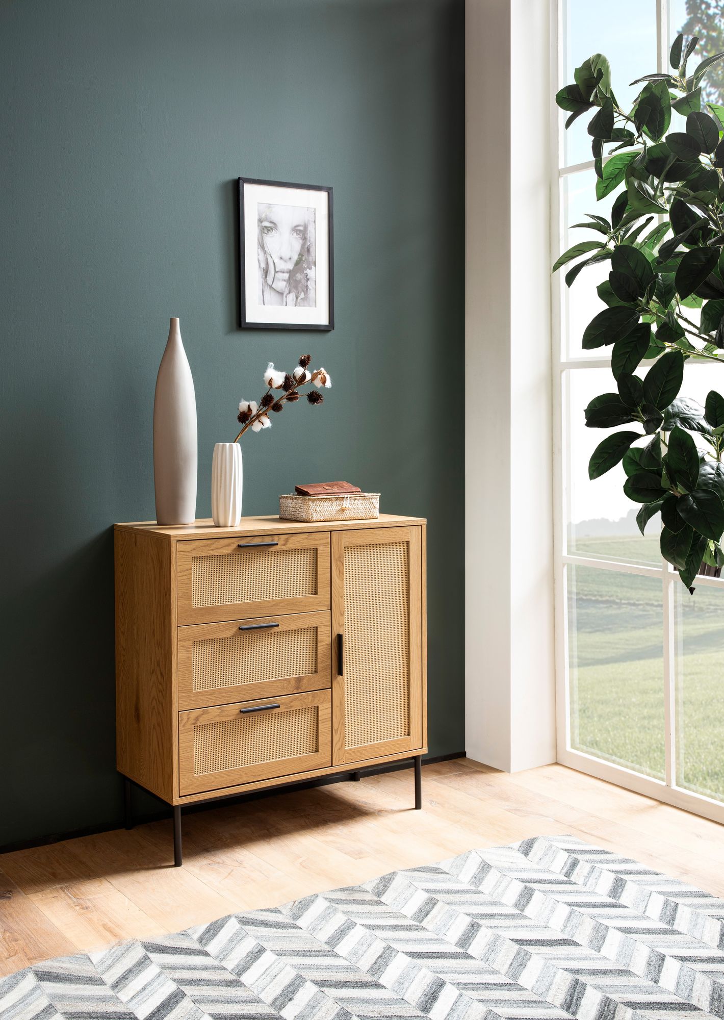 Sideboard Engerdal Braun 80 × 36 × 82 cm