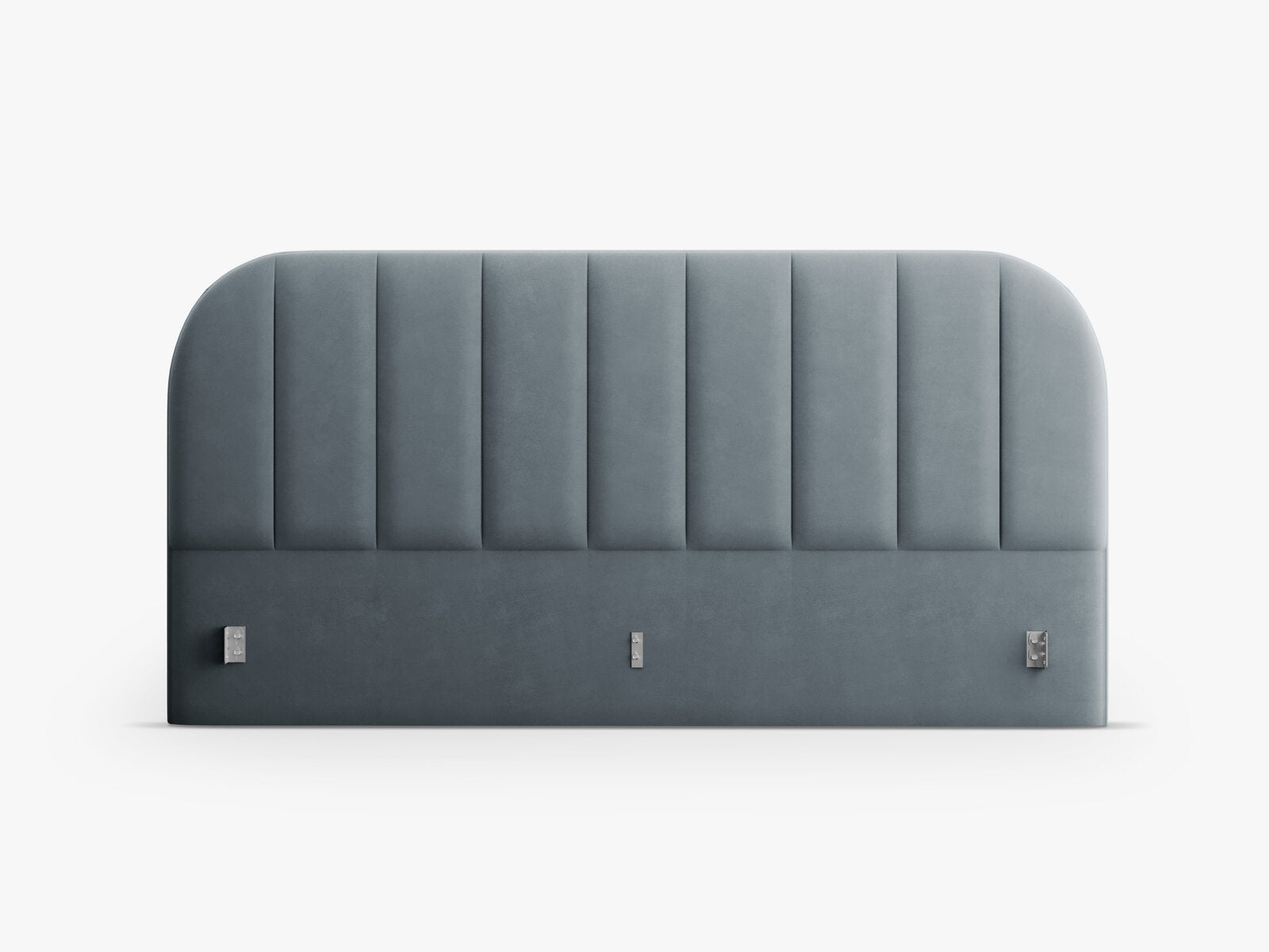 Micadoni Billy Samtiger Kopfteil Samt Bluvel Hellblau 210.5x100