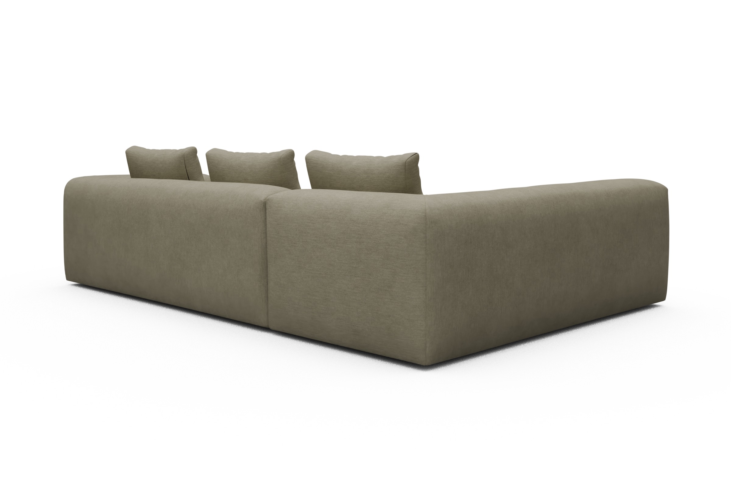 Ecksofa Fred 2x 2,5-Sitzer links offen Vivus-Dusty-Sand