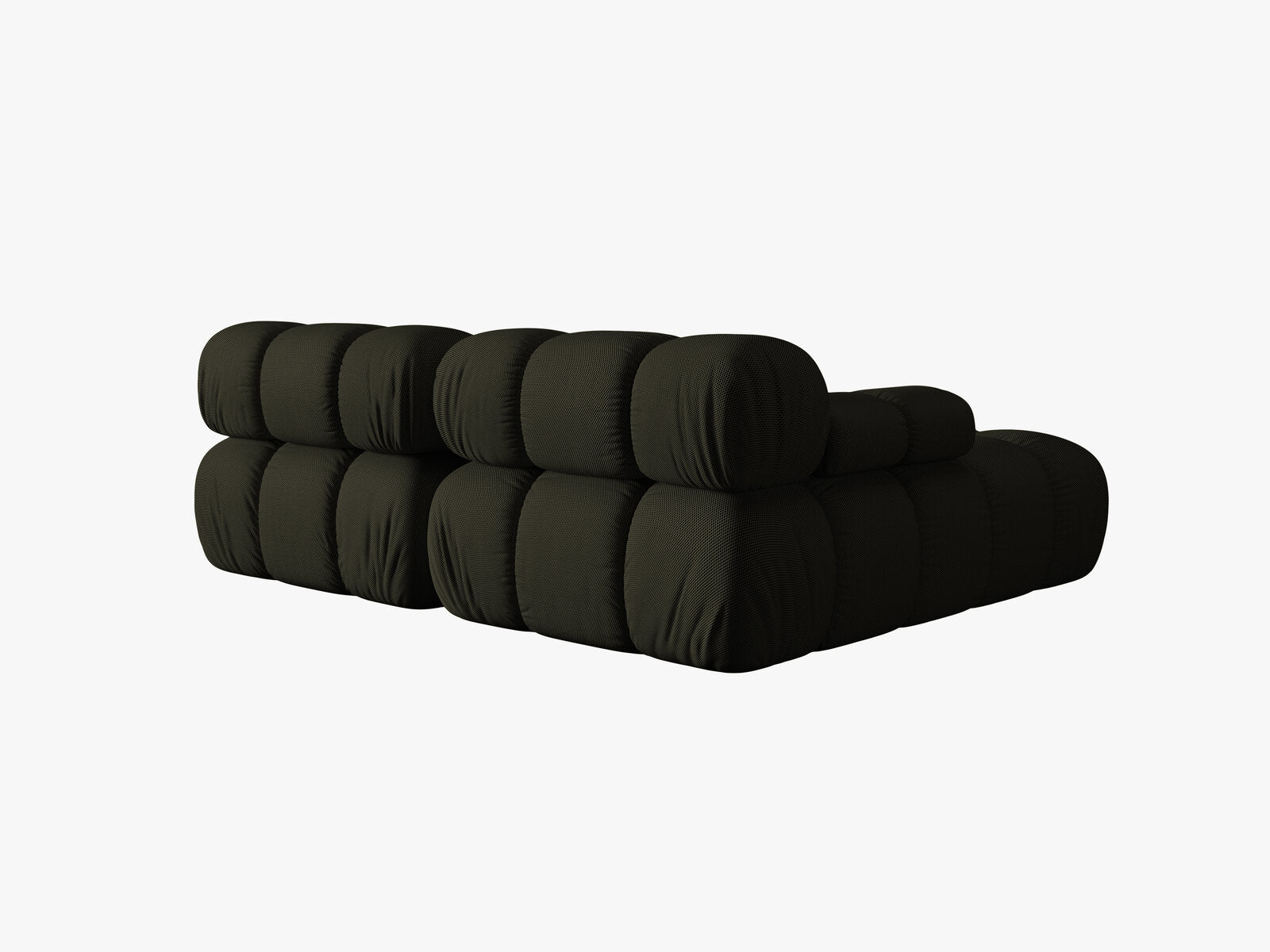 Micadoni Modulares Ecksofa Bellis 3-Sitzer Links 3D-Stoff Sonic Amazonas Grün