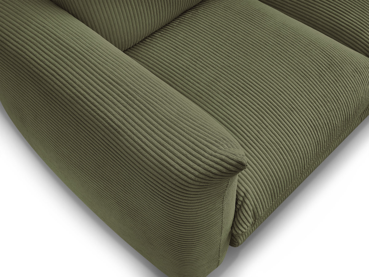 Bobochic Ernest Sofa 3-Sitzer mit Pouf 193 × 106 cm Cordsamt Hellgrün