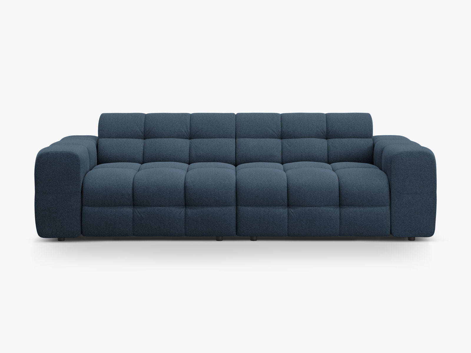 Micadoni Sofa Kendal 4-Sitzer Strukturierter Stoff Marineblau