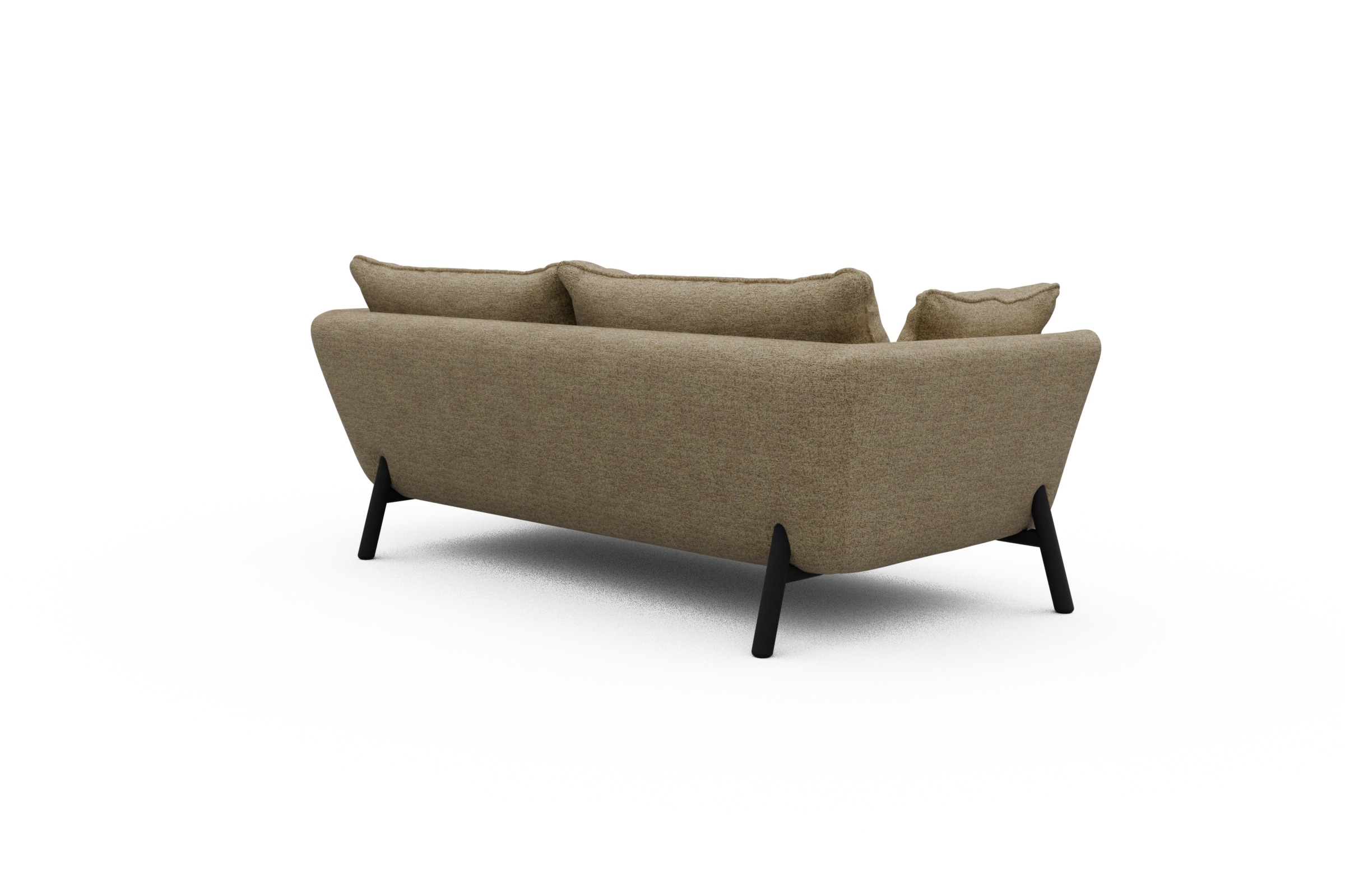 Sofa Emil PREMIUM 2-Sitzer Beinfarbe Eiche Schwarz Carreno-Silician-Yellow