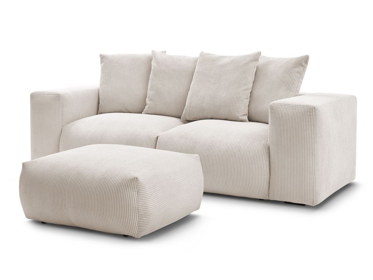 Bobochic Voltaire Sofa 4-Sitzer mit Pouf 248 × 100 cm