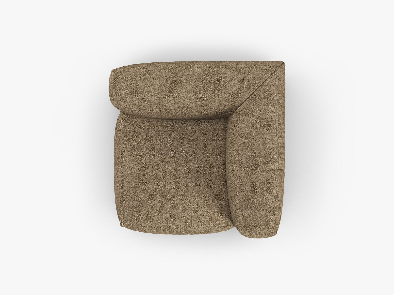 Micadoni symmetrisches Eckmodul Martina 1-Sitzer 90cm Sitztiefe Boucle Monet Cappuccino
