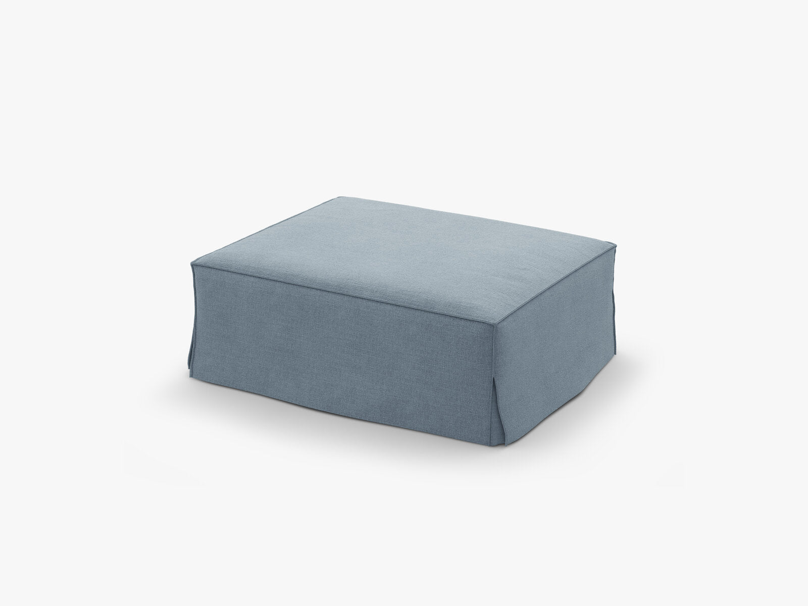 Micadoni Hocker Jodie 1-Sitzer Strukturierter Stoff Lins Gedämpftes Blau