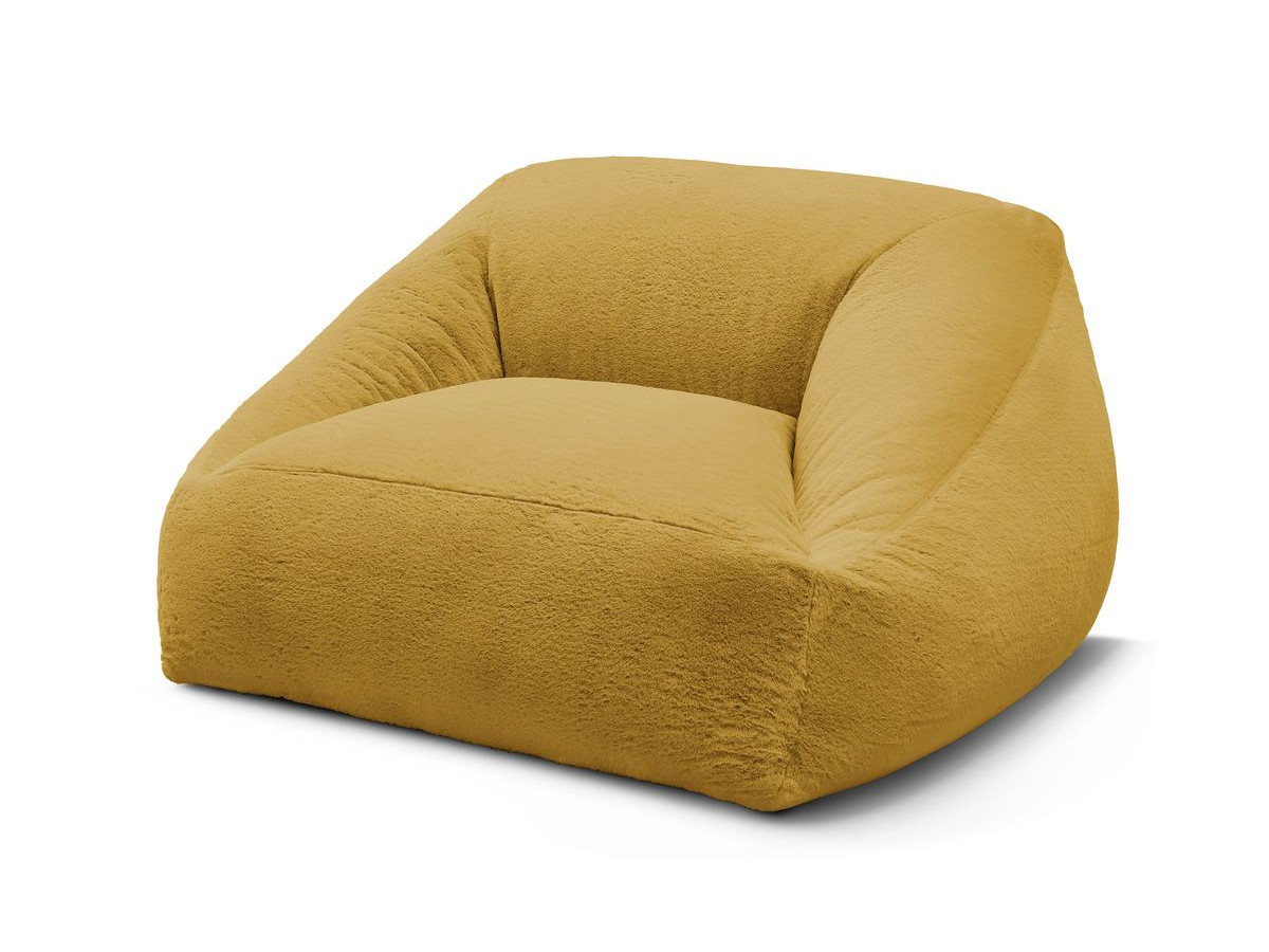 Bobochic Lilibet Pouf Kunstfell Gelb