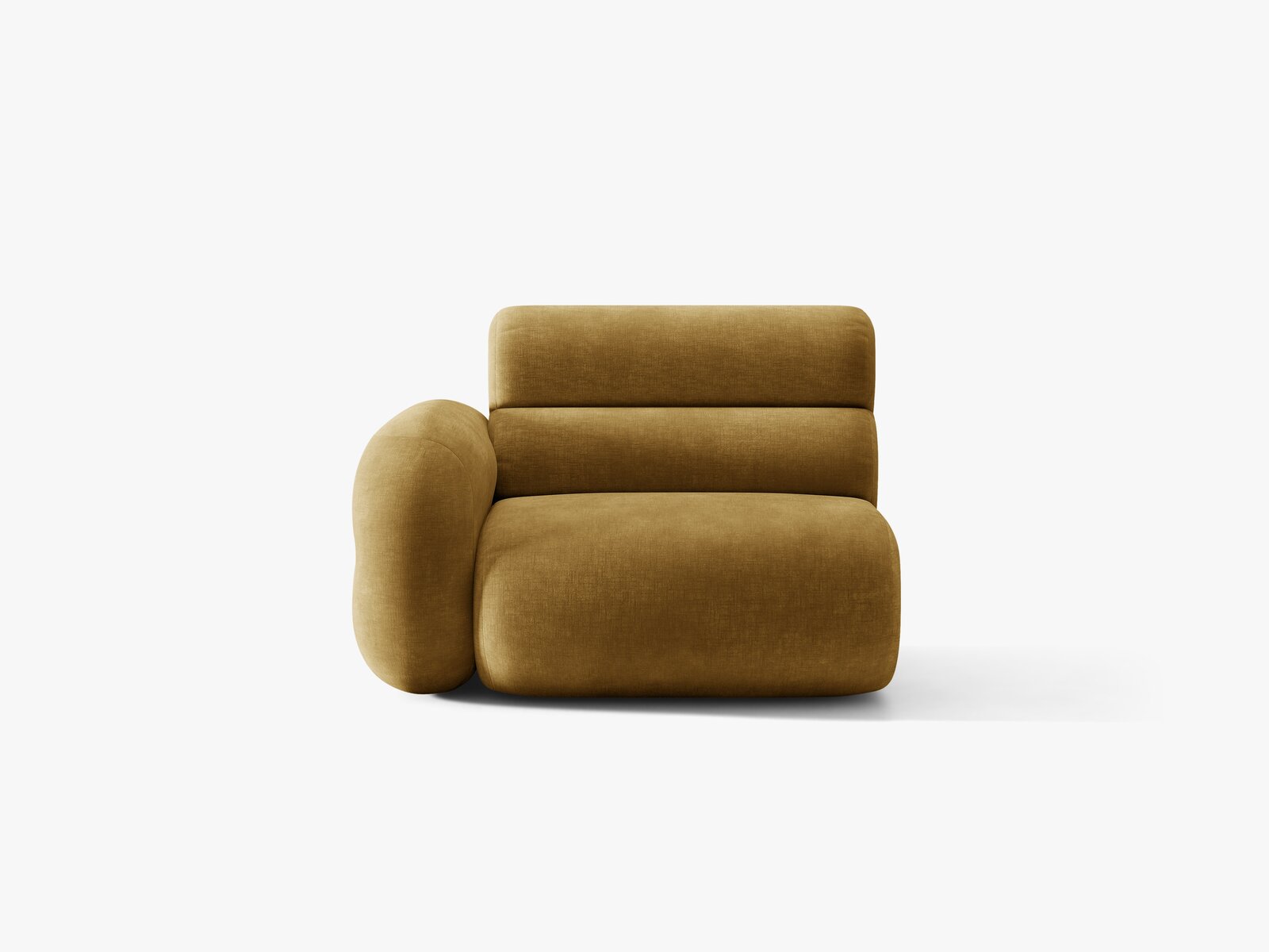 Micadoni Neo Sofamodul Links Chenille Golden Senf