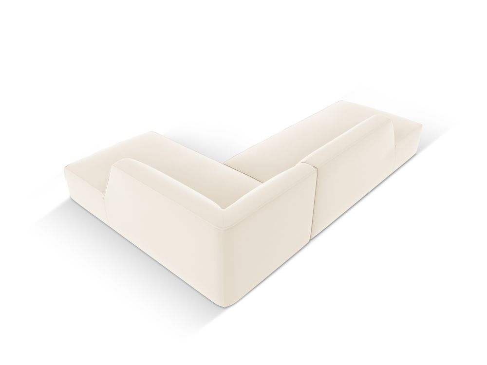 Cosmopolitan Design Ecksofa Siena 4-Sitzer offen Kunstleder Pacifico Helles Beige Rechts