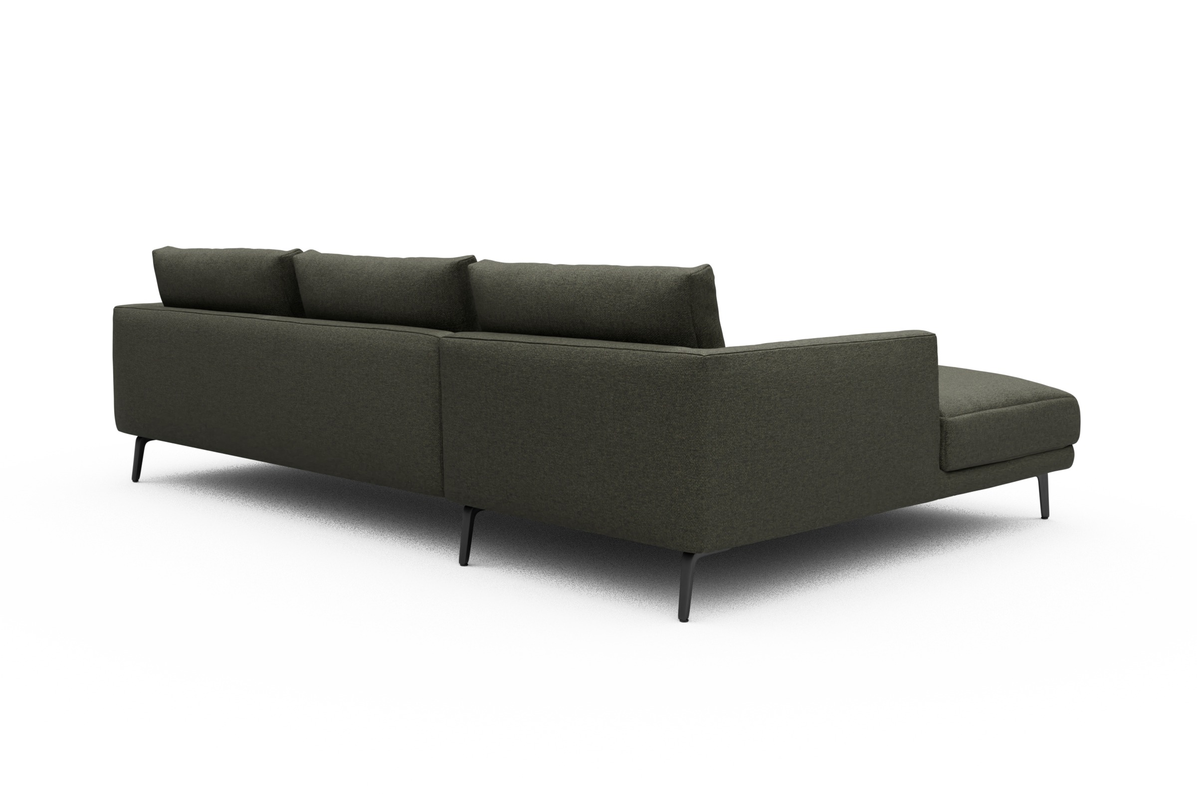 Ecksofa Karl Chaiselongue links mit 2,5-Sitzer Sama-Winter-Moss