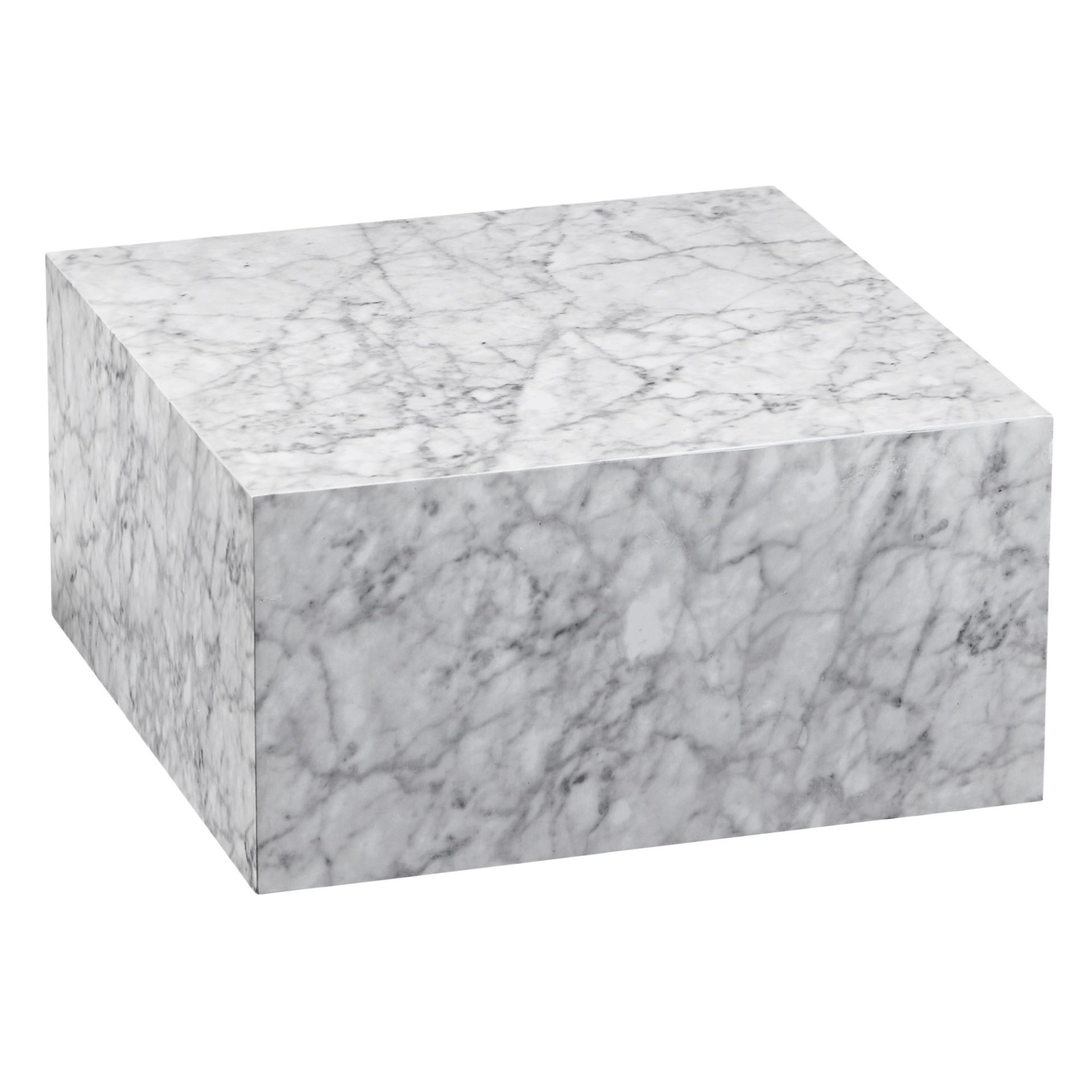 Couchtisch Alsen Marmoroptik Weiß 60 × 60 × 30 cm