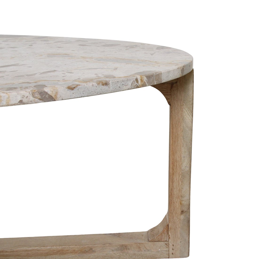 Raw Materials Marmor-Couchtisch Creme 120x60x38cm