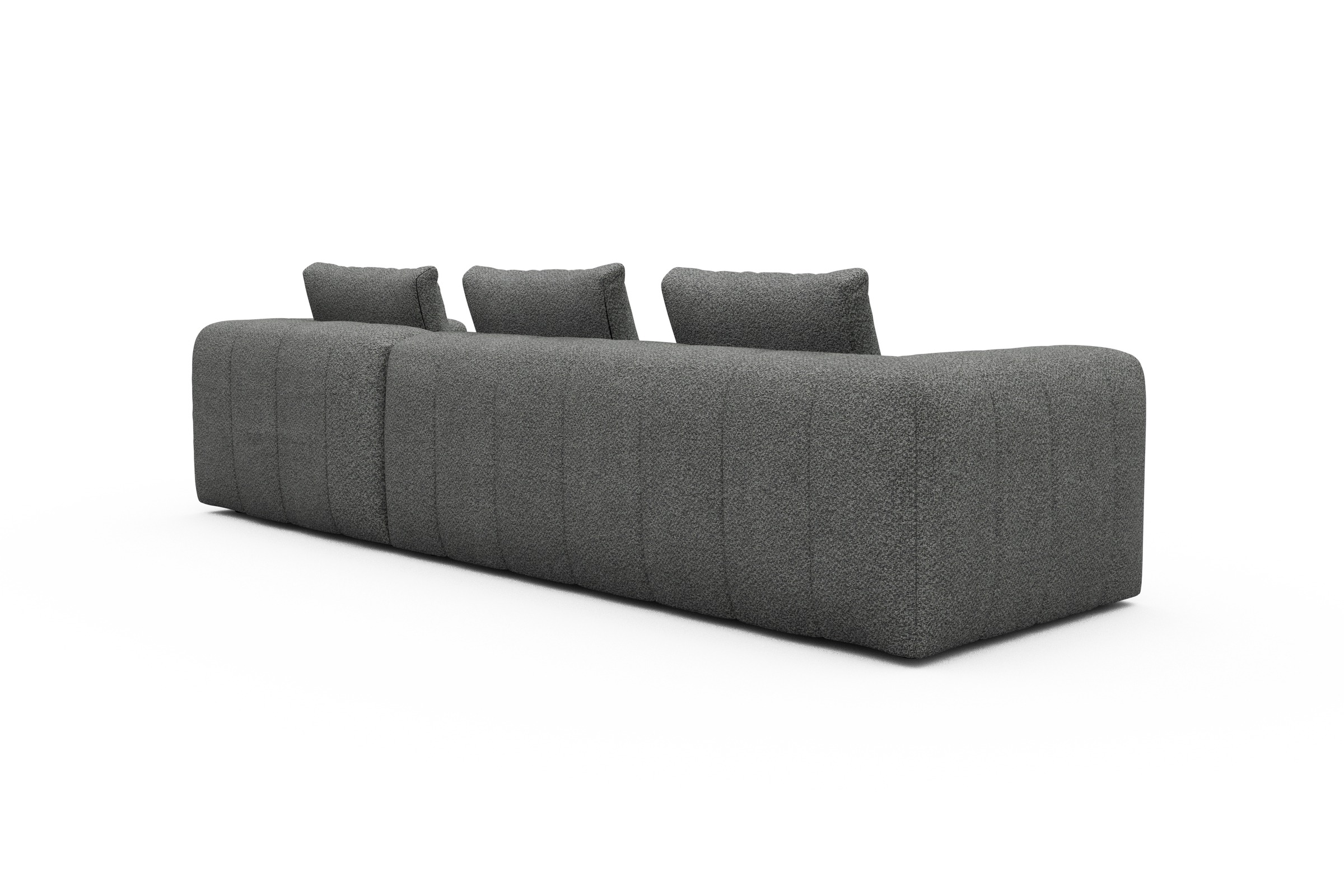 Ecksofa Hugo 2,5-Sitzer Armlehne links mit Chaiselongue Vanora-Warm-Grey