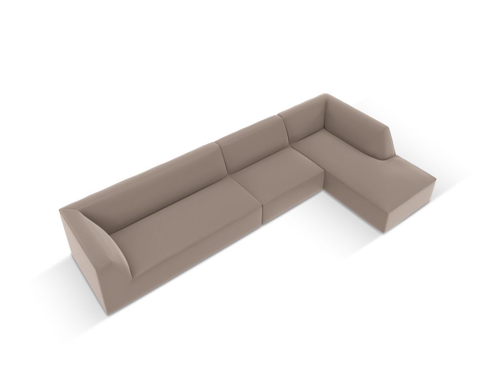 Cosmopolitan Design Ecksofa Siena 5-Sitzer Kunstleder Pacifico Hellbraun Rechts