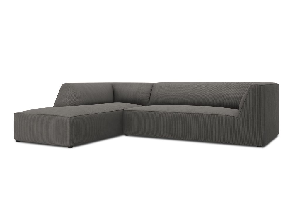 Cosmopolitan Design Ecksofa Siena 4-Sitzer Kord Scala Dunkelgrau Links